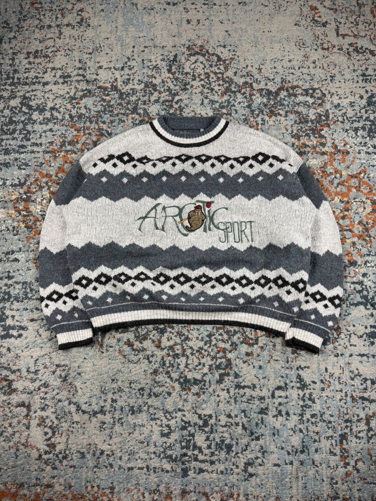 Vintage Vintage 90s crazy duper boxy fit sweater graphic sweater Size US L / EU 52-54 / 3 - 1 Thumbnail