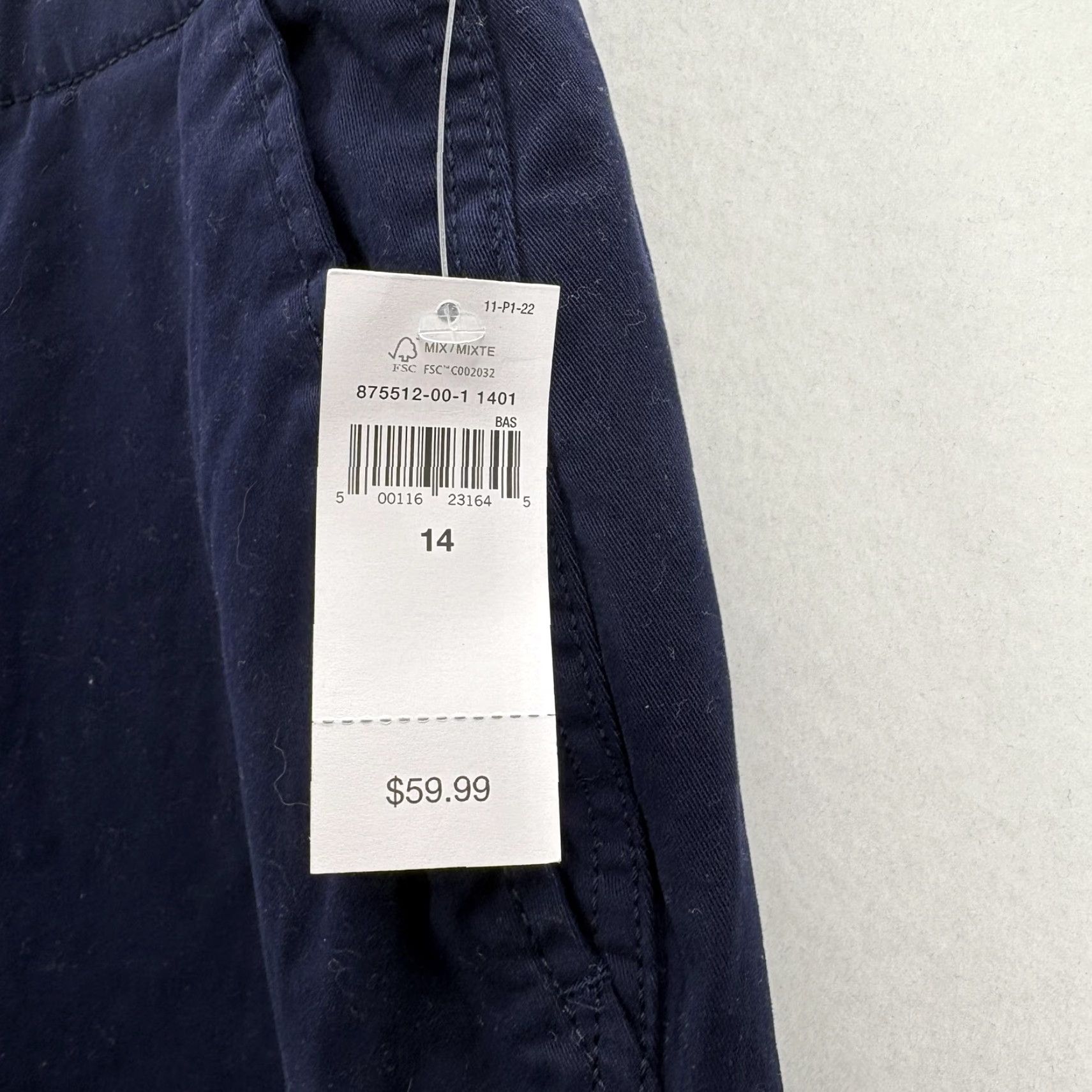 Gap GAP Pants Womens 14 Navy Downtown Khaki Chino Ankle Stretch Cotton Casual Preppy Tapered Twill Pockets Zip Womens Size 36" / US 14 / IT 50 - 4 Thumbnail