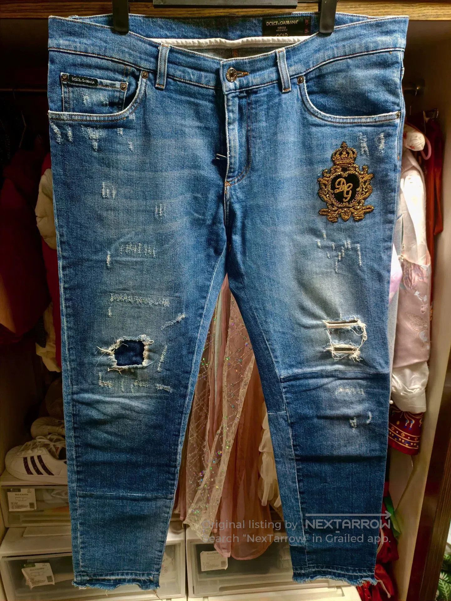 Dolce & Gabbana Dolce&Gabbana Sacred Heart Crown Jeans. Size US 36 / EU 52 - 1 Thumbnail