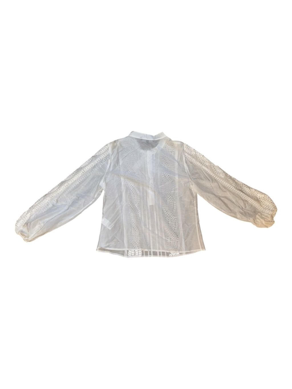 White House Black Market White House Black Market Floral Cutwork Shirt- Medium #71 Size M / US 6-8 / IT 42-44 - 2 Thumbnail