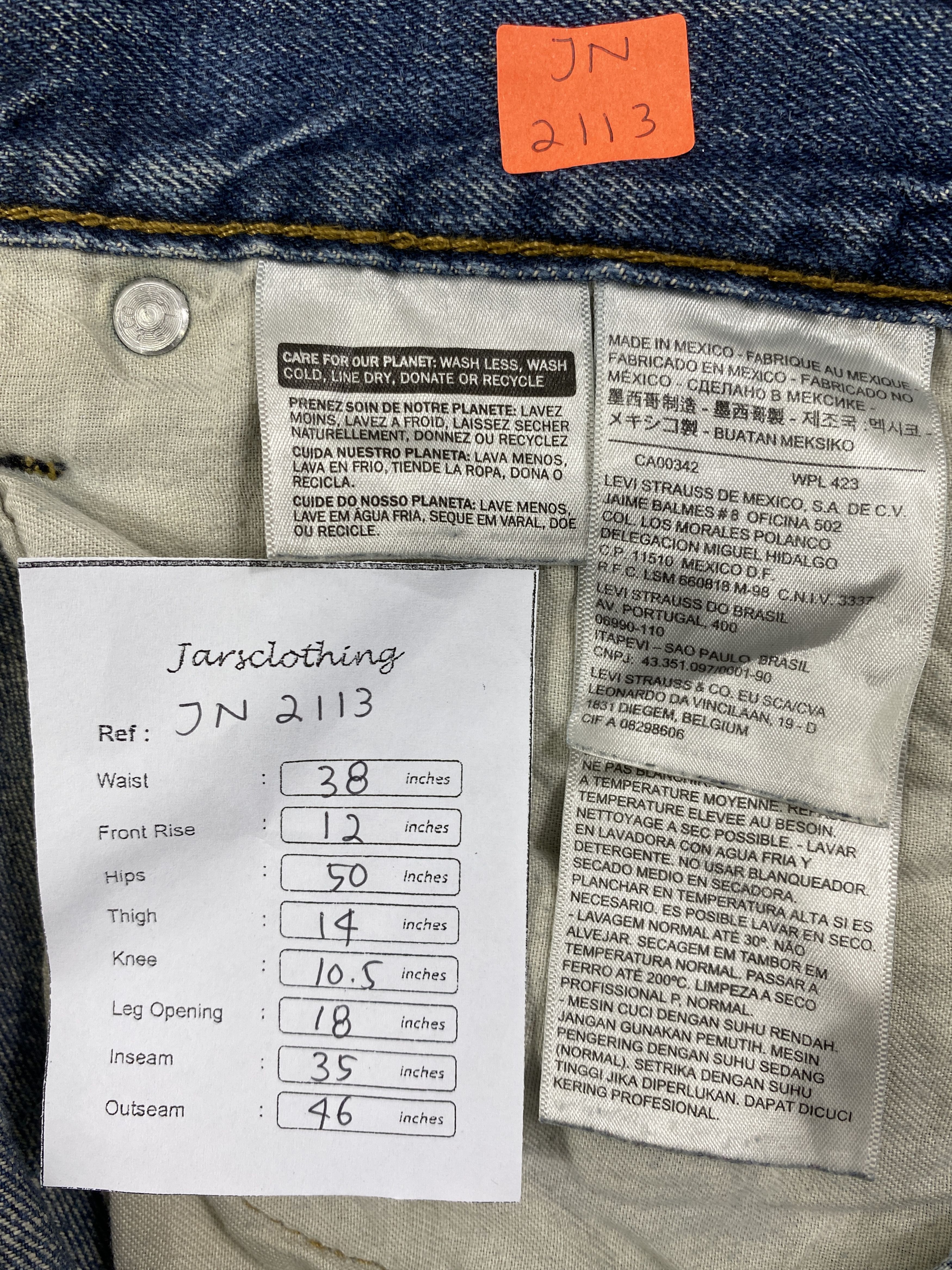 Japanese Brand Distressed Blue Vintage Levi's 569 38x35 Denim -JN2113 Size US 38 / EU 54 - 8 Thumbnail