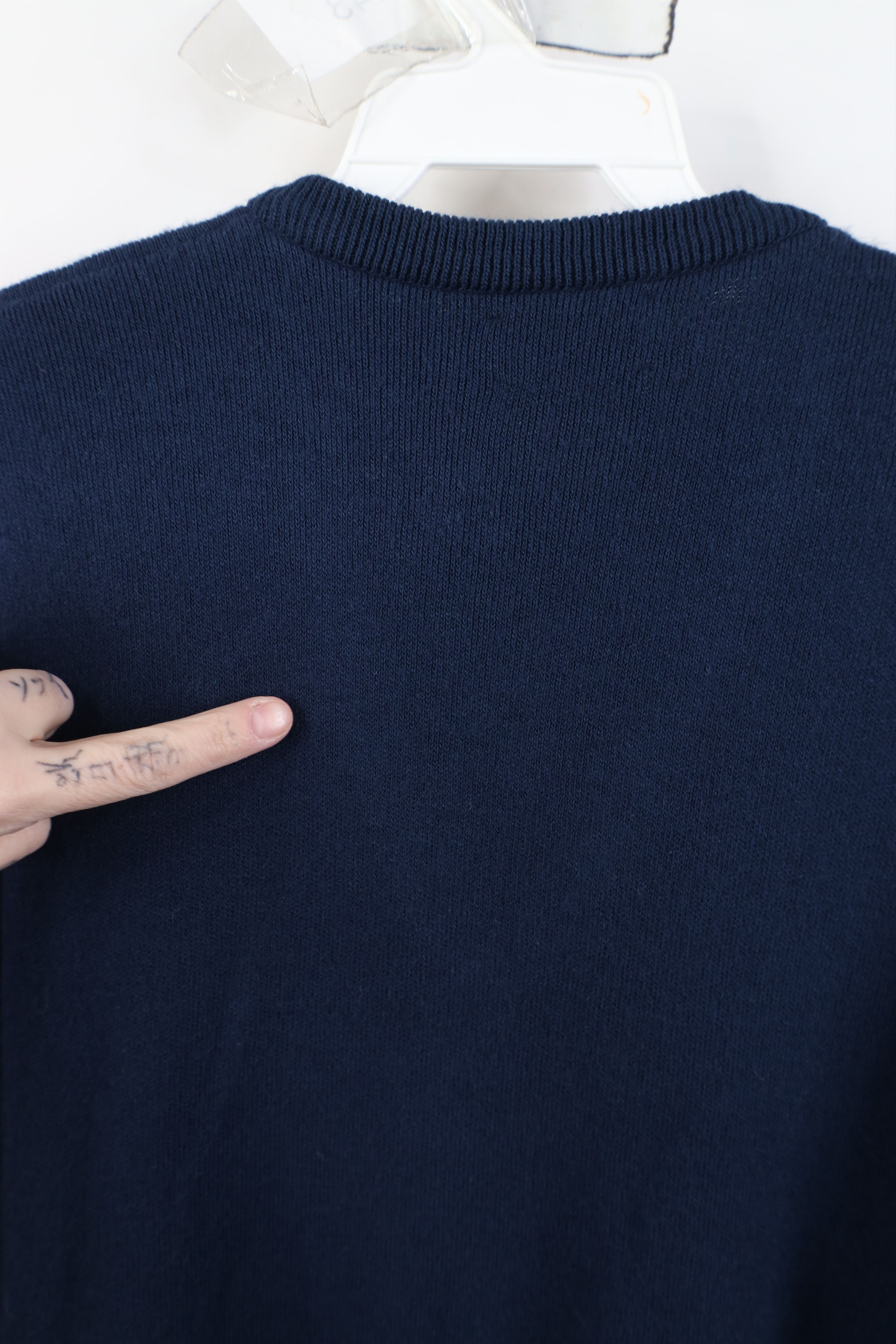 Vintage Vintage 70s Streetwear Knit V-Neck Sweater Vest Blue USA Size US L / EU 52-54 / 3 - 6 Thumbnail