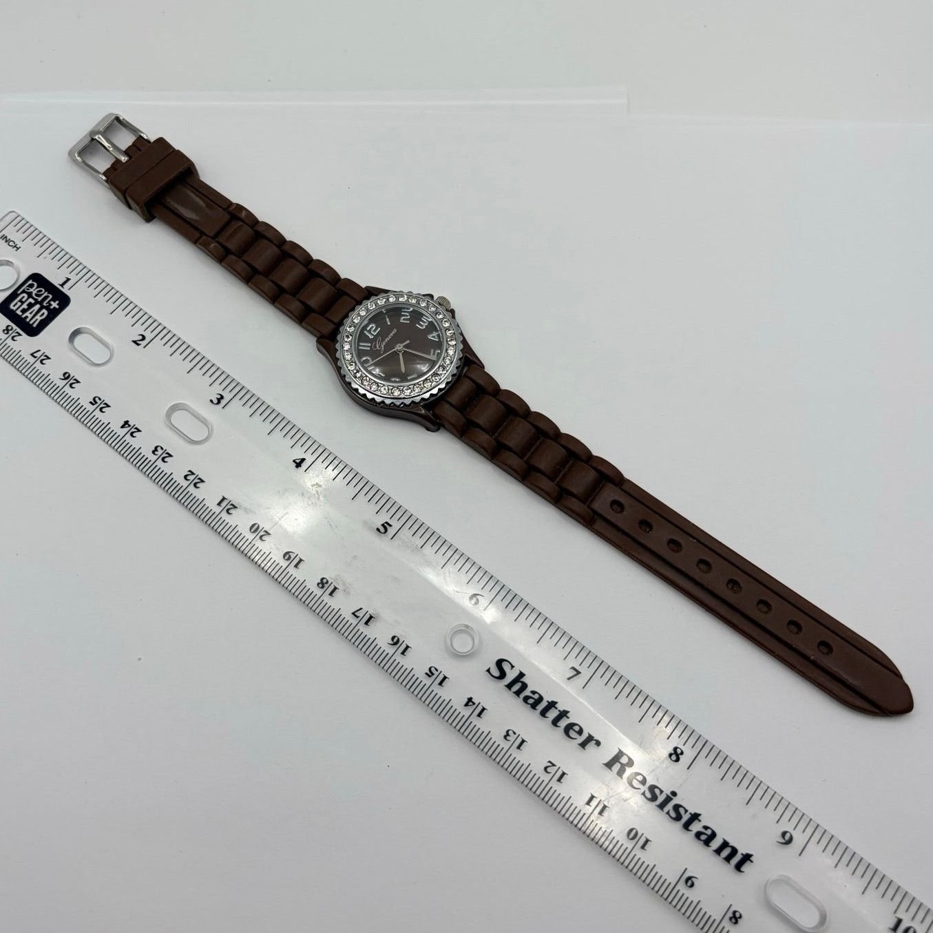 Geneva Silver & Brown Geneva Watch Size ONE SIZE - 4 Thumbnail