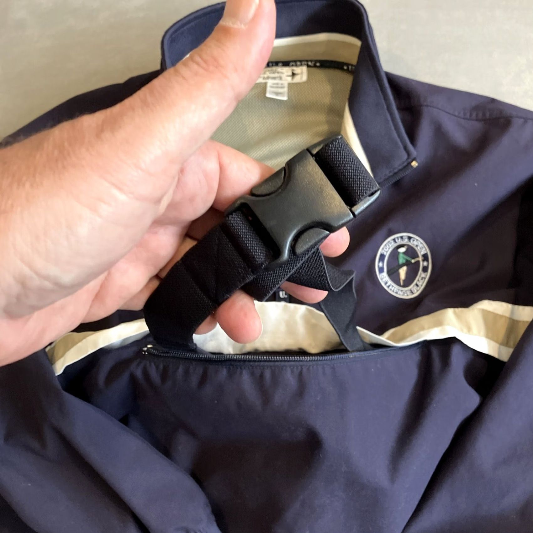 Vintage VINTAGE Ashworth Windbreaker Jacket Zip Women L Black 2002 US Open Bethpage Black Quarter Zip Packable Womens Large Size L / US 10 / IT 46 - 7 Thumbnail