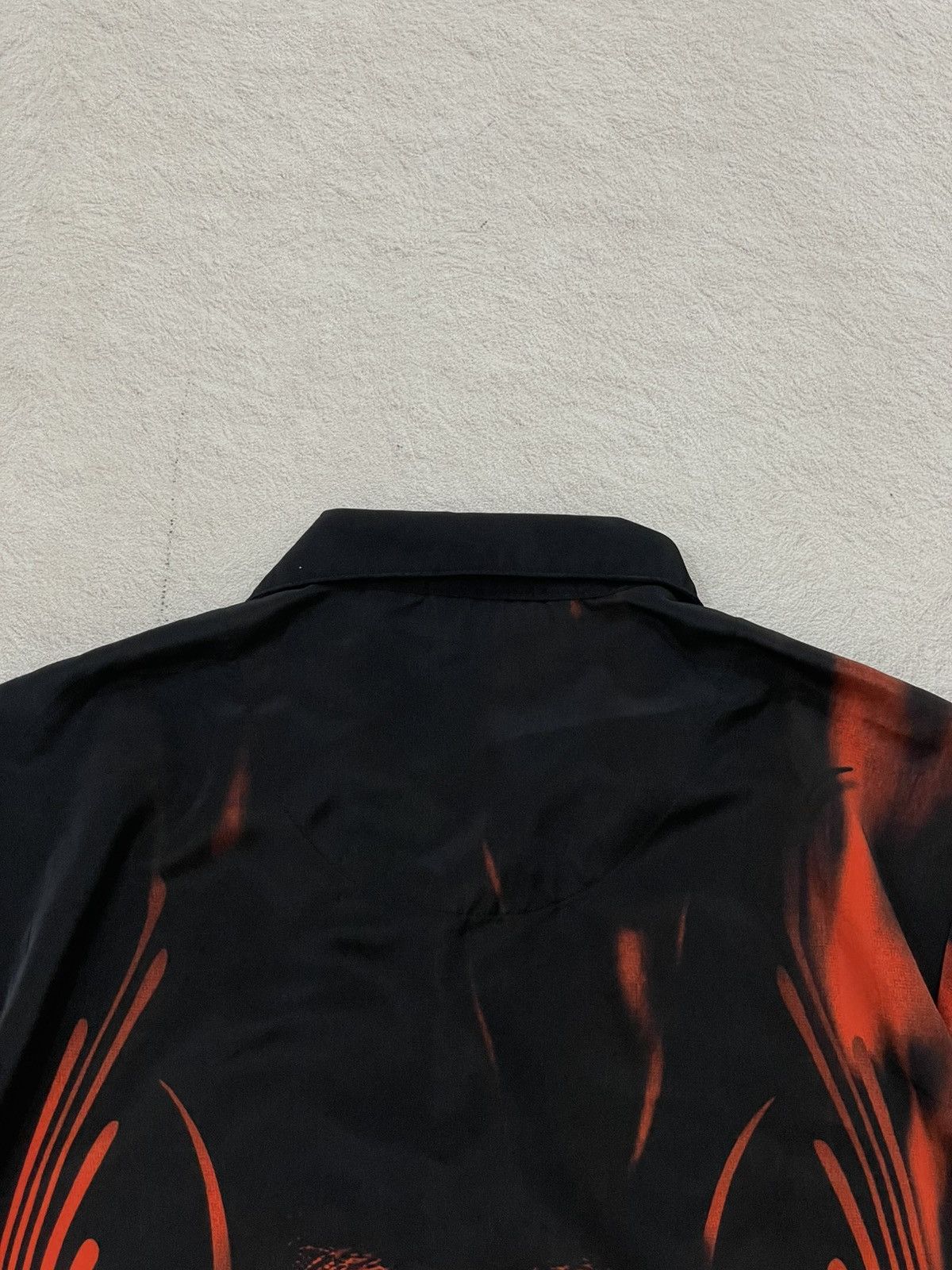 If Six Was Nine 2000s Japan Skull Poem Graphic Open Collar Punk Gothic Shirt Size US XXL / EU 58 / 5 - 8 Thumbnail