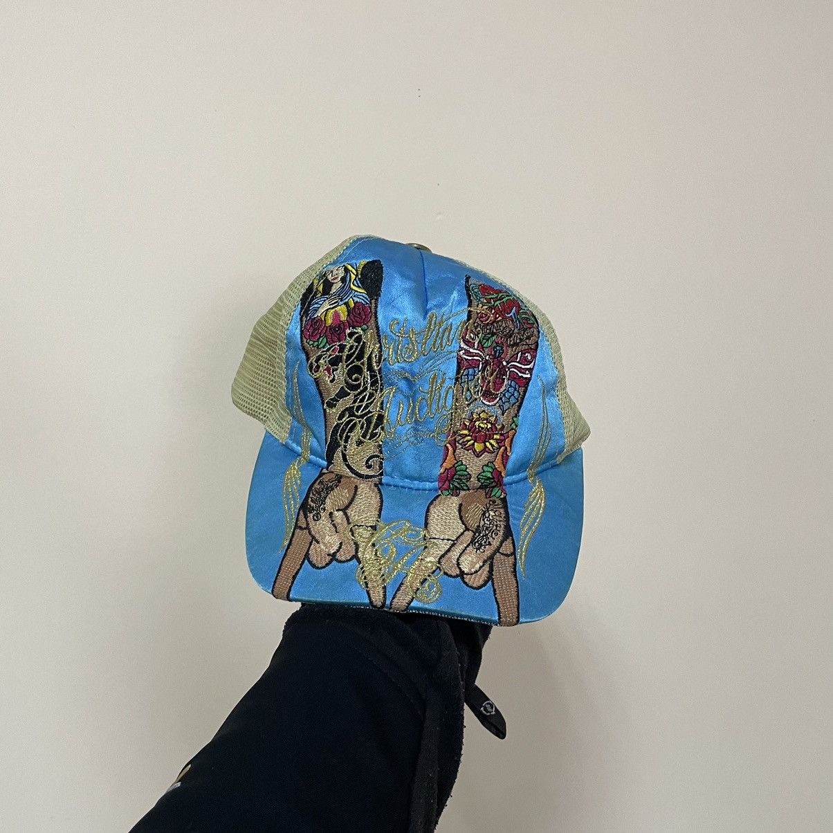 Christian Audigier × Ed Hardy × Japanese Brand Ed Hardy by Christian Audigier Cap Japanese Skull Death Y2K Size ONE SIZE - 1 Thumbnail