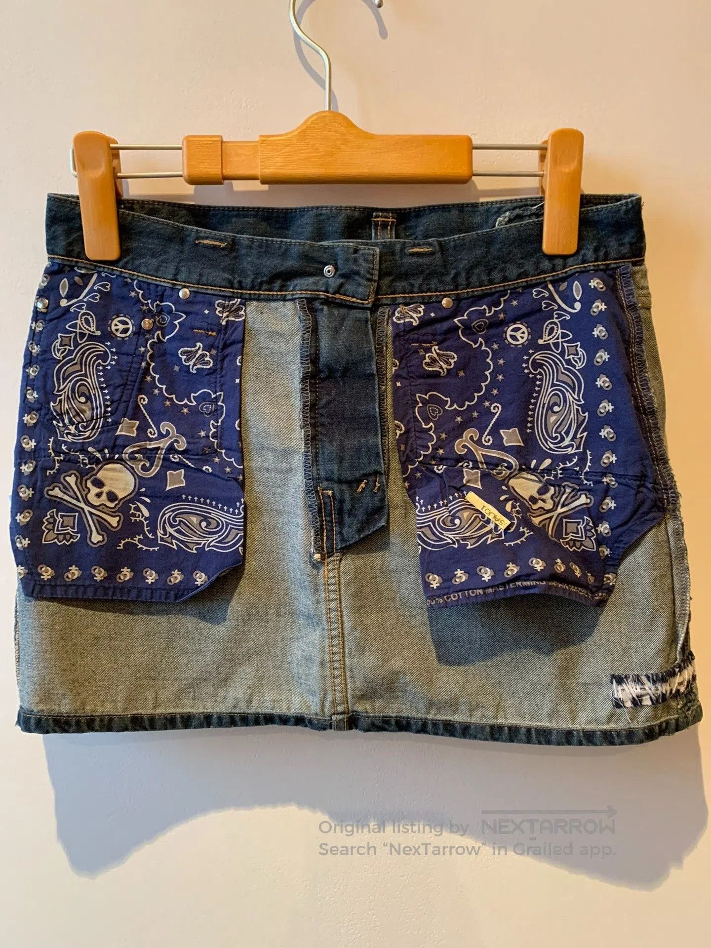 Other blue denim mini skirt with embellishments. Size 23" - 6 Thumbnail