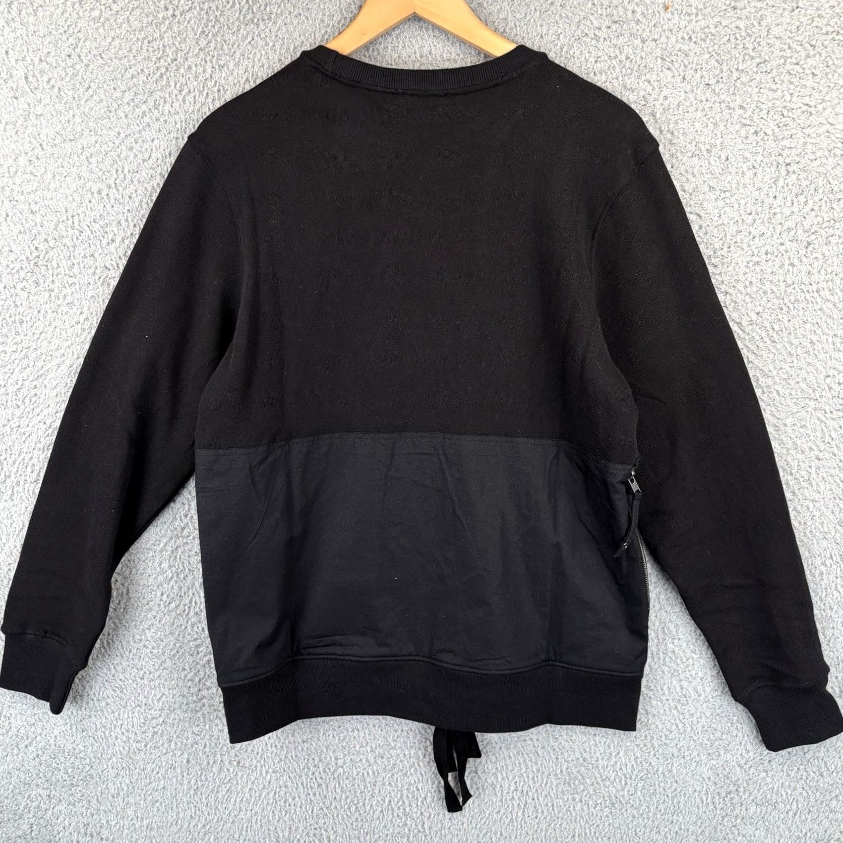 Prps PRPS Sweatshirt Mens Small Black Drawstring Waist Zip Pocket Street MSRP 198 Size US S / EU 44-46 / 1 - 7 Thumbnail