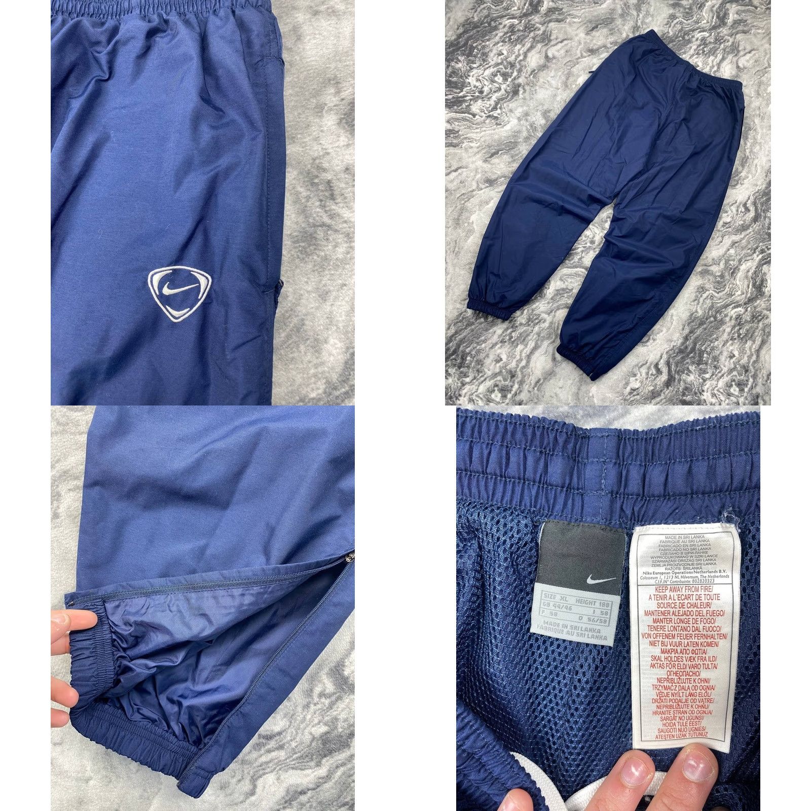 Nike VINTAGE Nike Tracksuit Jacket Pants 2 Piece XL Blue Mens Nike Tracksuit XL Blue Swoosh Y2K Size 46R - 9 Thumbnail