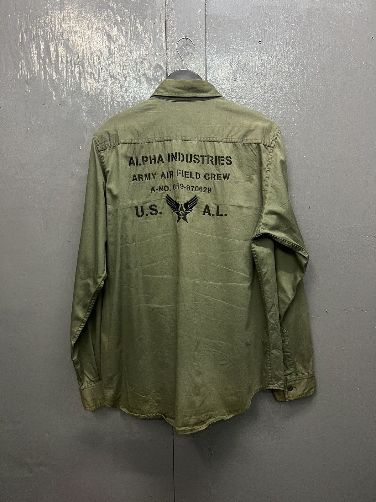 Alpha Industries Vintage Alpha Industries Shirt Button Up Longsleeve Size US XL / EU 56 / 4 - 2 Thumbnail