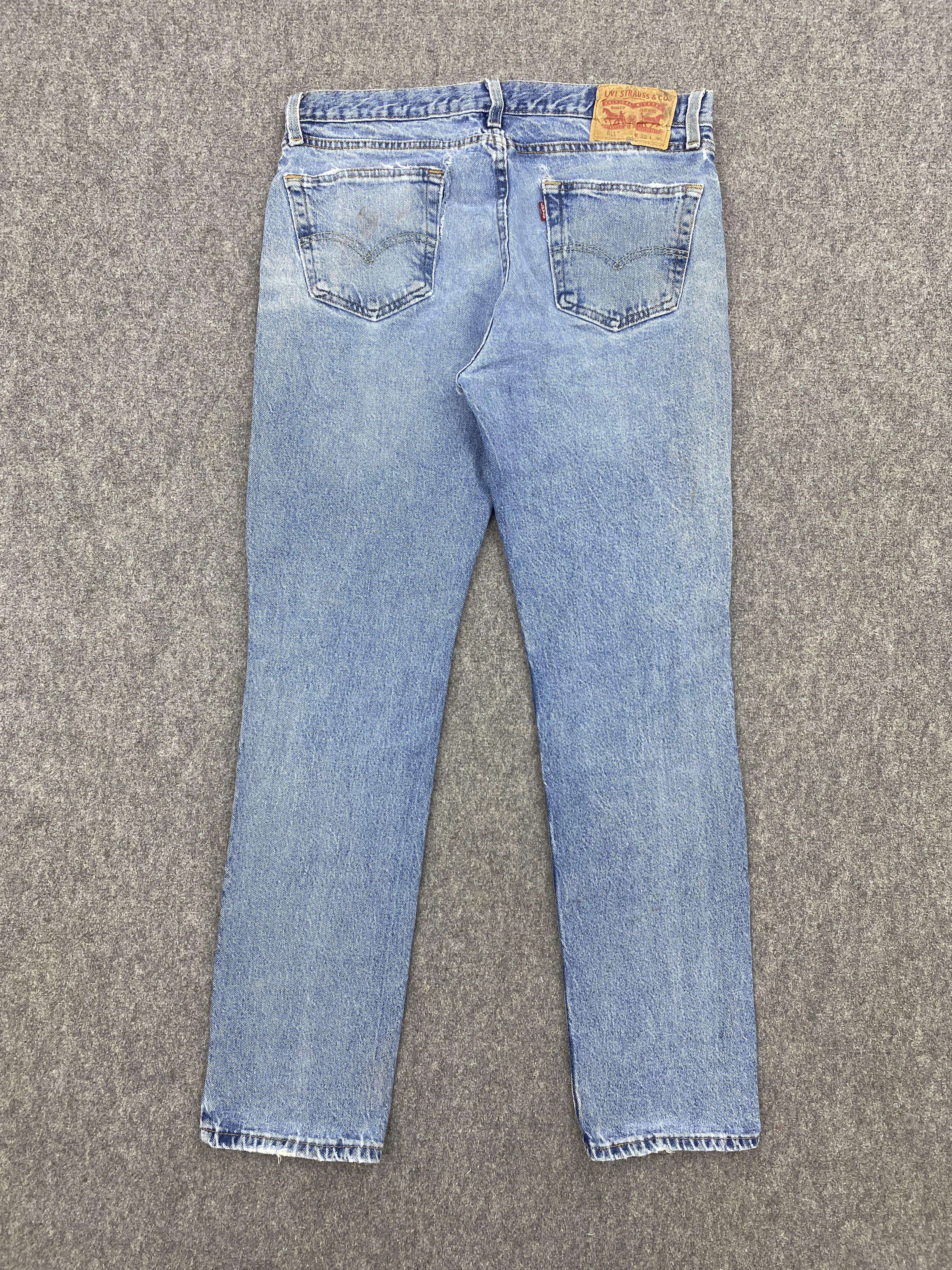 Levi's Distressed Light Wash Vintage Levis 511 Jeans DP2677 Size US 32 / EU 48 - 3 Thumbnail