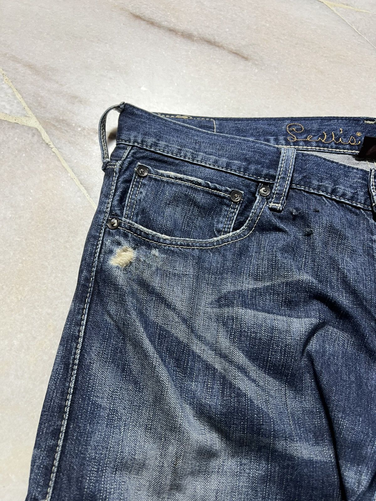 Levi's 💥Baggy💥Vintage Levis 203 Carpenter Washed Distressed Jeans Size US 35 - 6 Thumbnail
