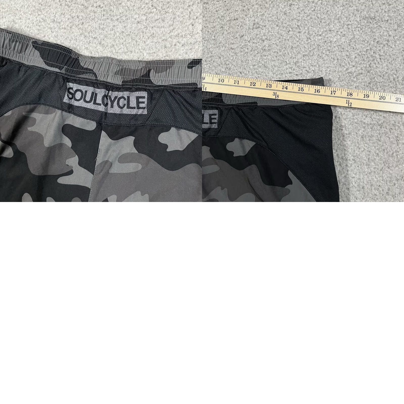 Vintage Soulcycle Shorts Mens M Gray Camo Performance Lined Athletic Gym Workout Shirt? Size US 31 - 9 Thumbnail