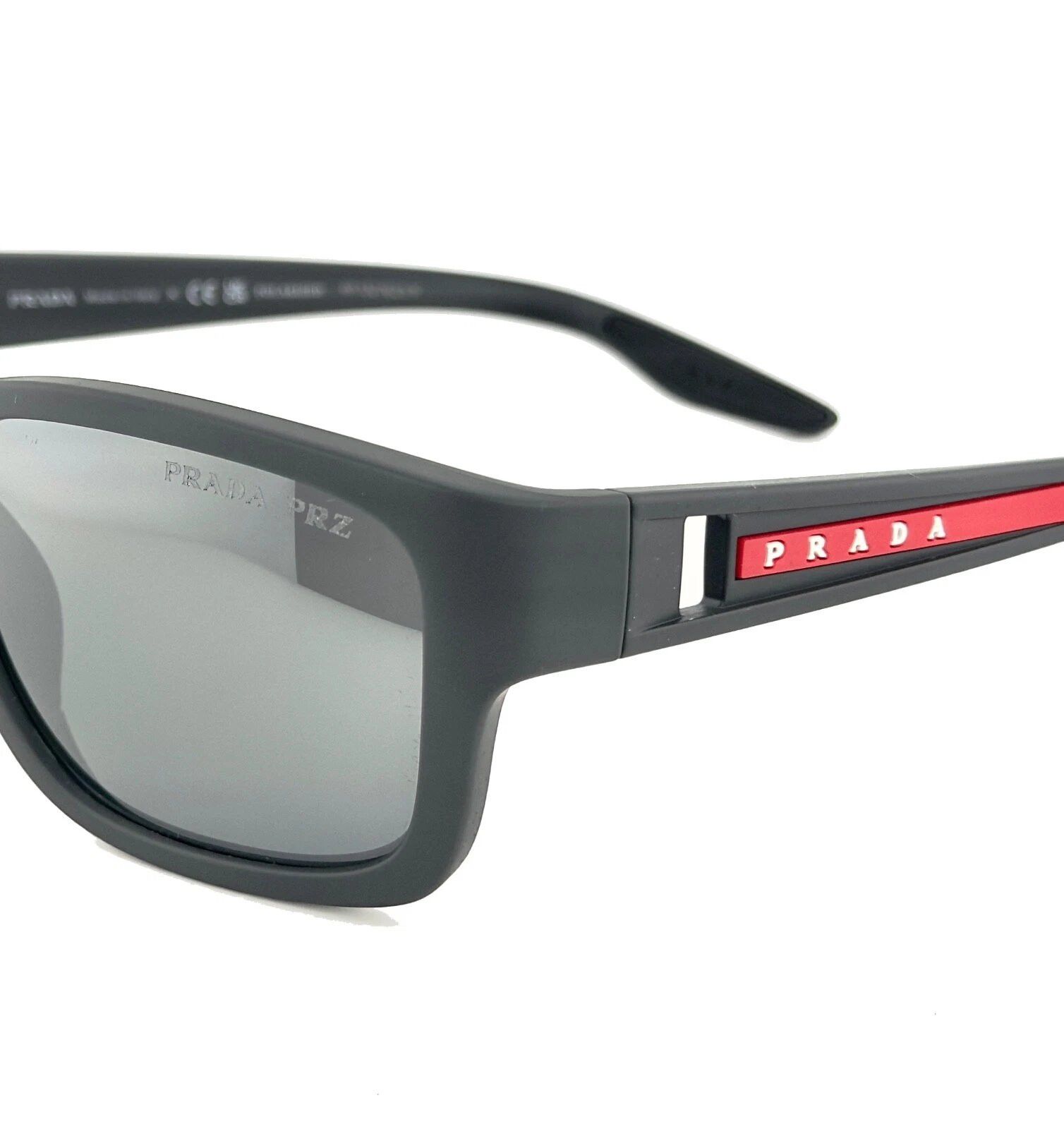 Prada PRADA 01W Linea Rossa Sport Sunglasses Gray Pilot PS01WS Size ONE SIZE - 7 Thumbnail