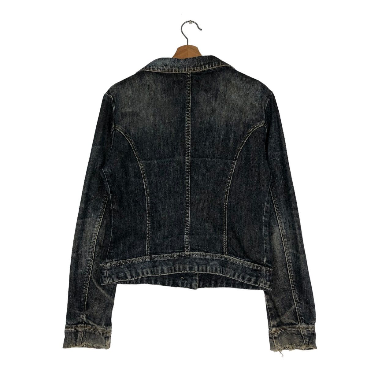 Japanese Brand 🔥CROPPED BIKER DENIM JACKET UCOB ISSEY MIYAKE Size M / US 6-8 / IT 42-44 - 8 Thumbnail