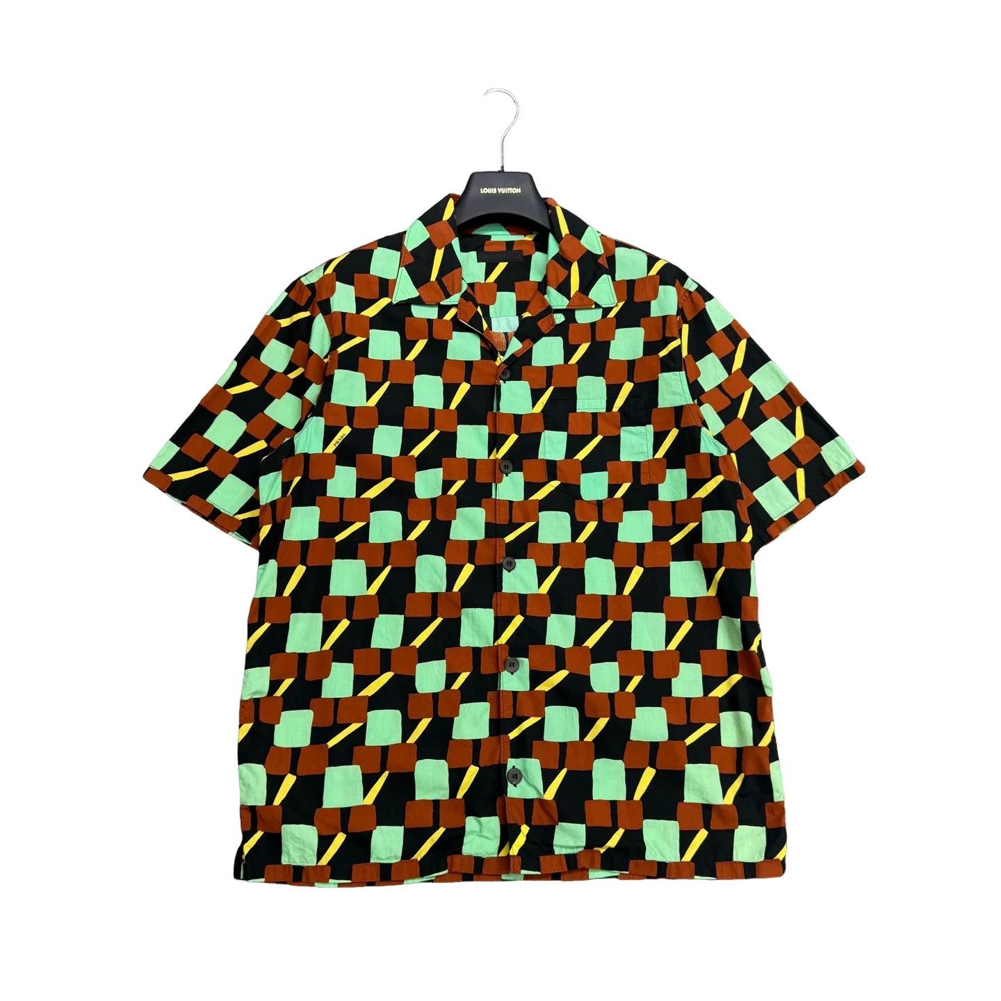 Prada Prada Geometric Print Short Sleeve Shirt Size L Size US L / EU 52-54 / 3 - 1 Thumbnail