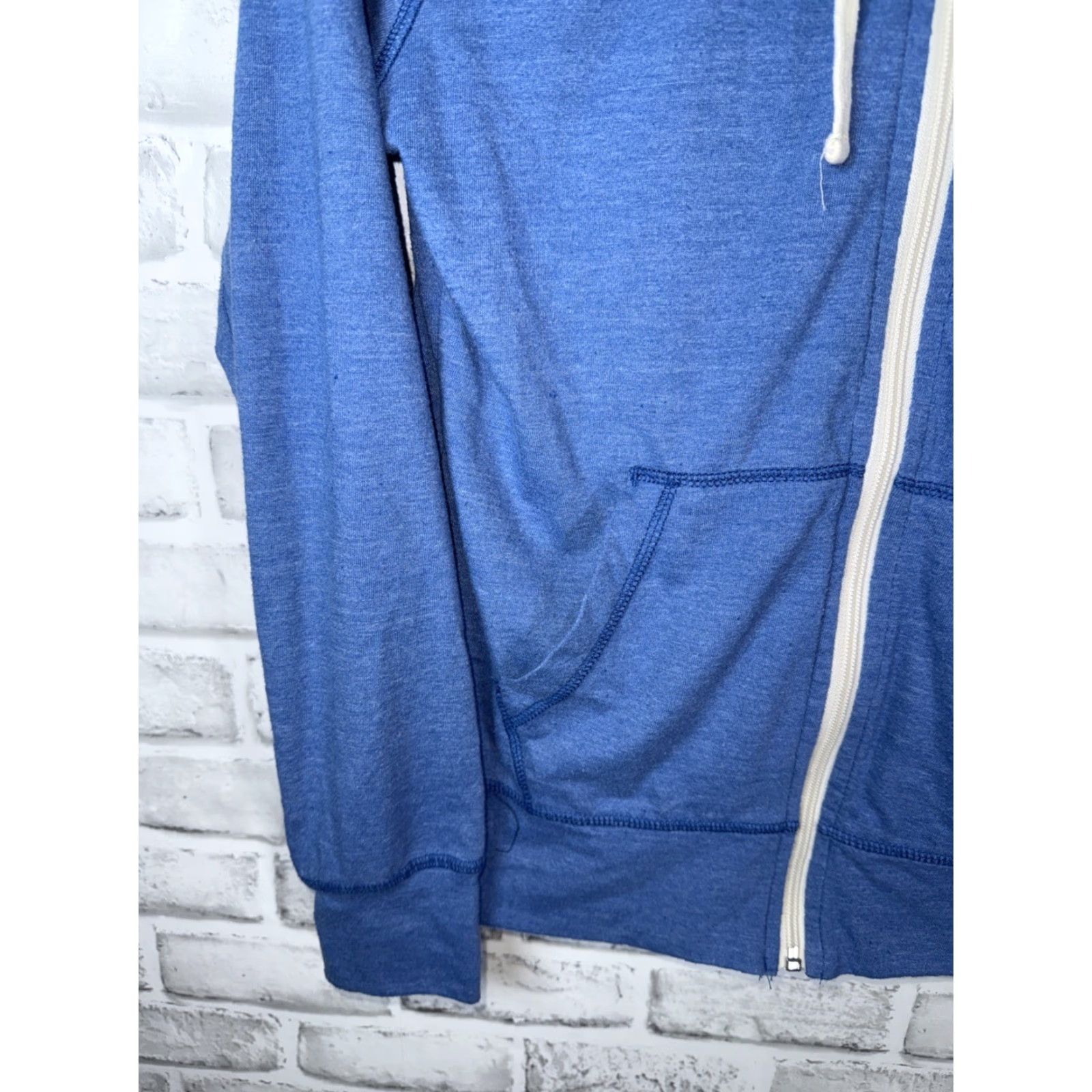 Vintage American Giant Womens S Blue Lightweight Full Zip Hoodie USA Made Size S / US 4 / IT 40 - 4 Thumbnail