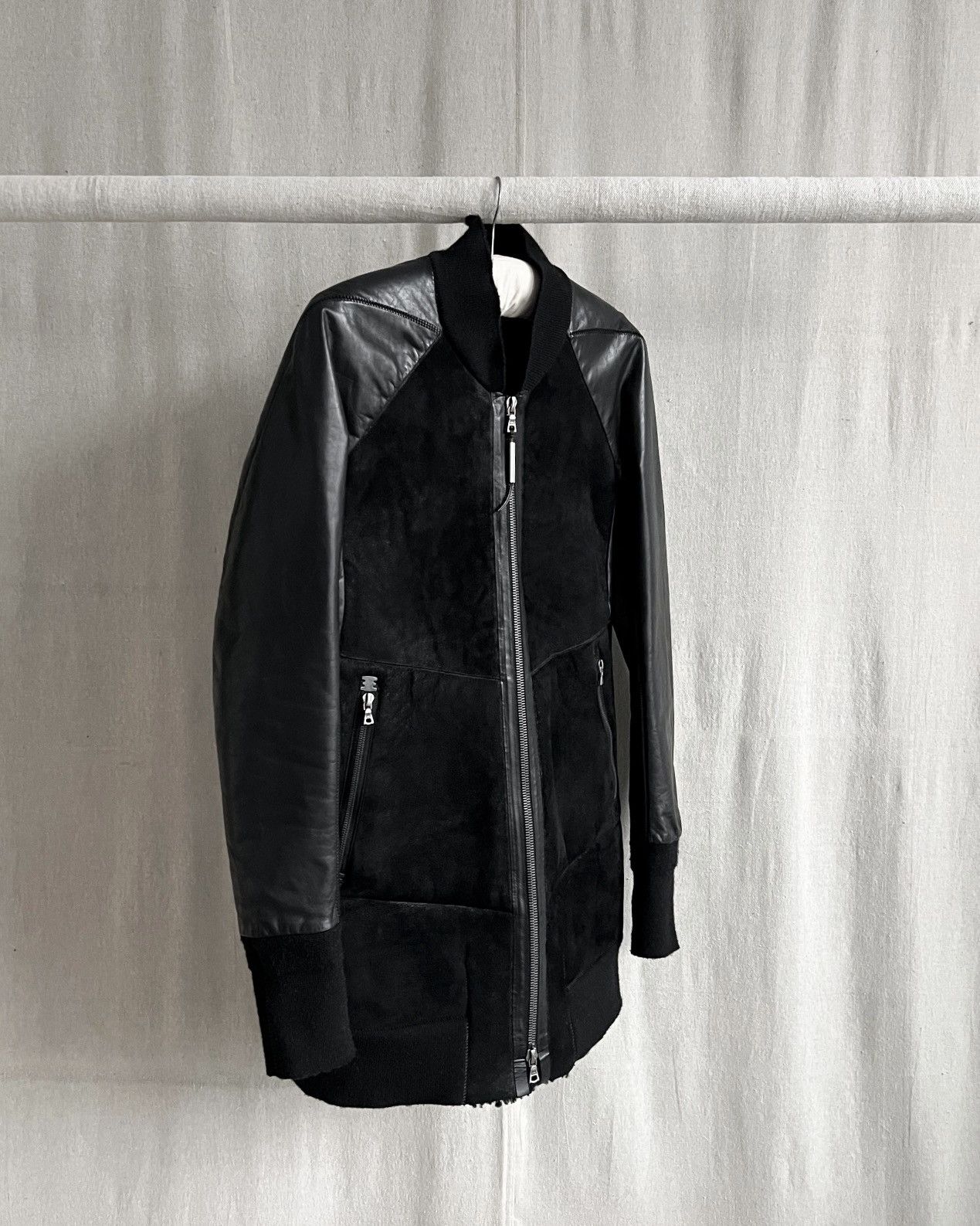 Isaac Sellam Experience Isaac Sellam Longline Scar Stitch Shearling Bomber Size S / US 4 / IT 40 - 3 Thumbnail