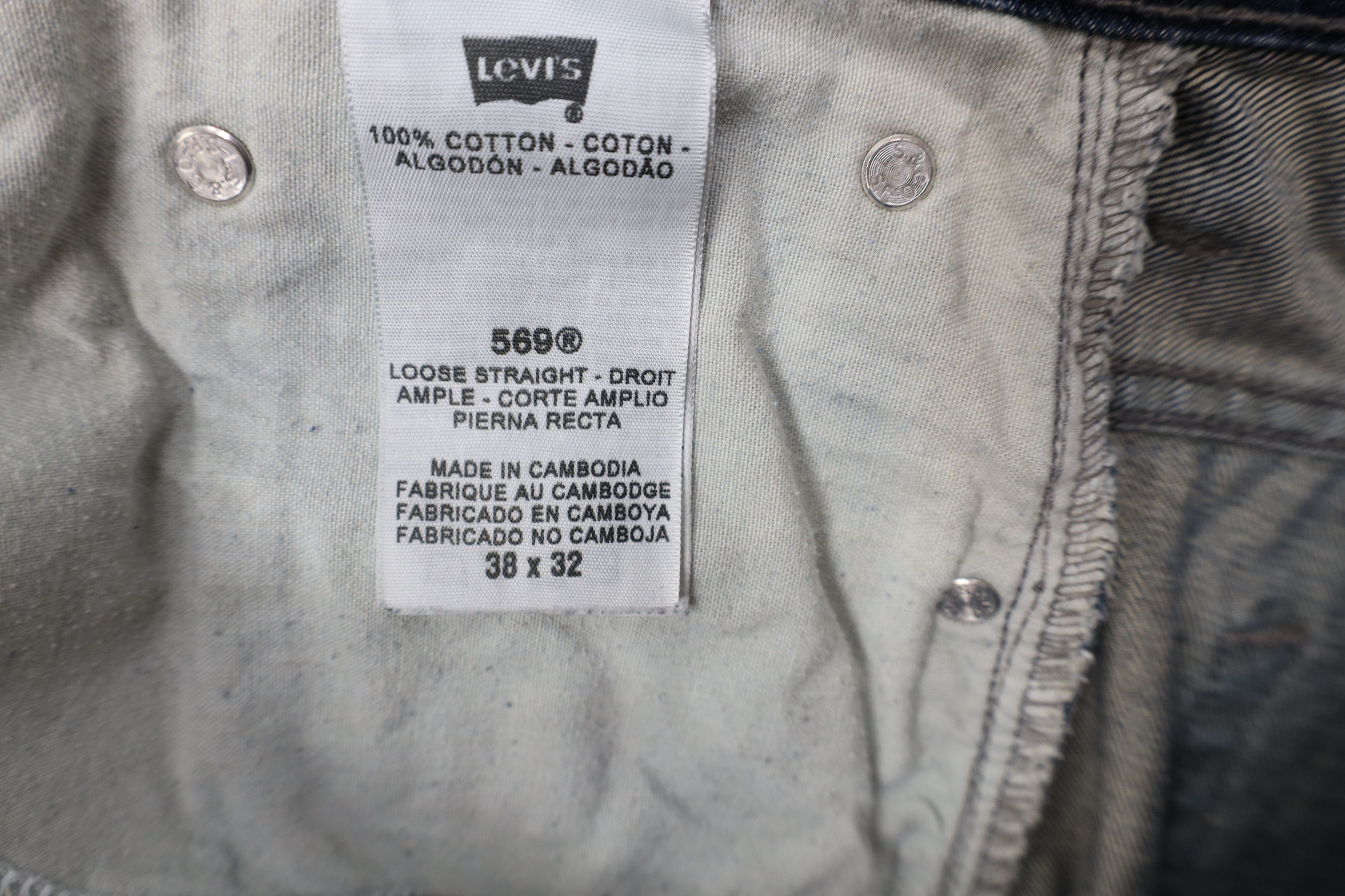 Levi's Vintage Y2K Levis 569 Wide Leg Denim Jeans Blue Cotton Size US 38 / EU 54 - 8 Thumbnail