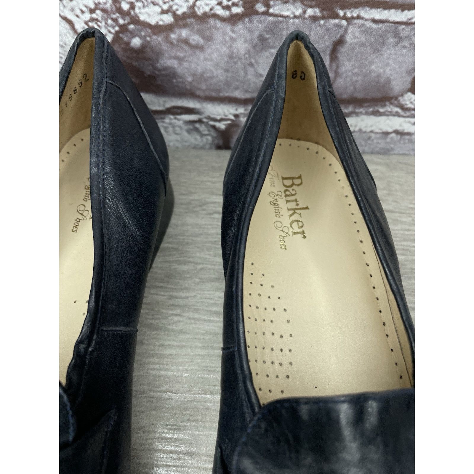 Barker Barker Flex Fine English Shoes Navy Blue Leather Loafers Wom Size US 7.5 / IT 37.5 - 12 Thumbnail