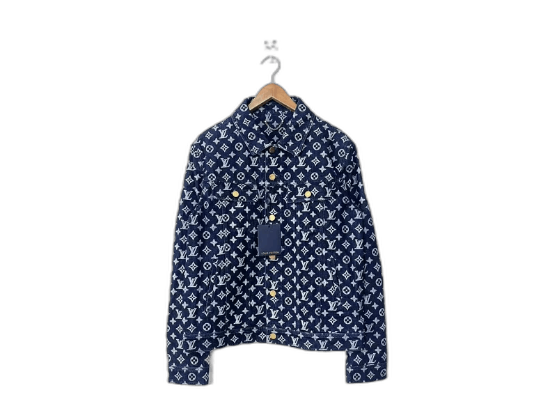 Louis Vuitton Louis Vuitton Denim Jacket with Allover Logo Size US L / EU 52-54 / 3 - 1 Thumbnail