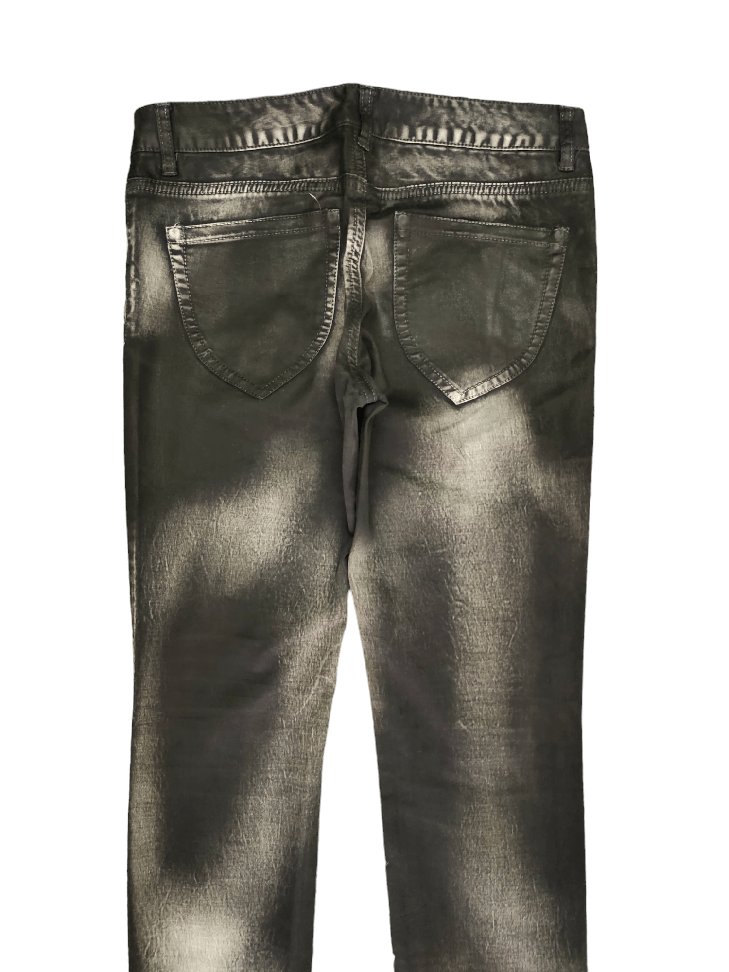 Tornado Mart 1990s Tornado Mart Japan Black Waxed Skinny Denim Pants Size US 29 - 11 Thumbnail