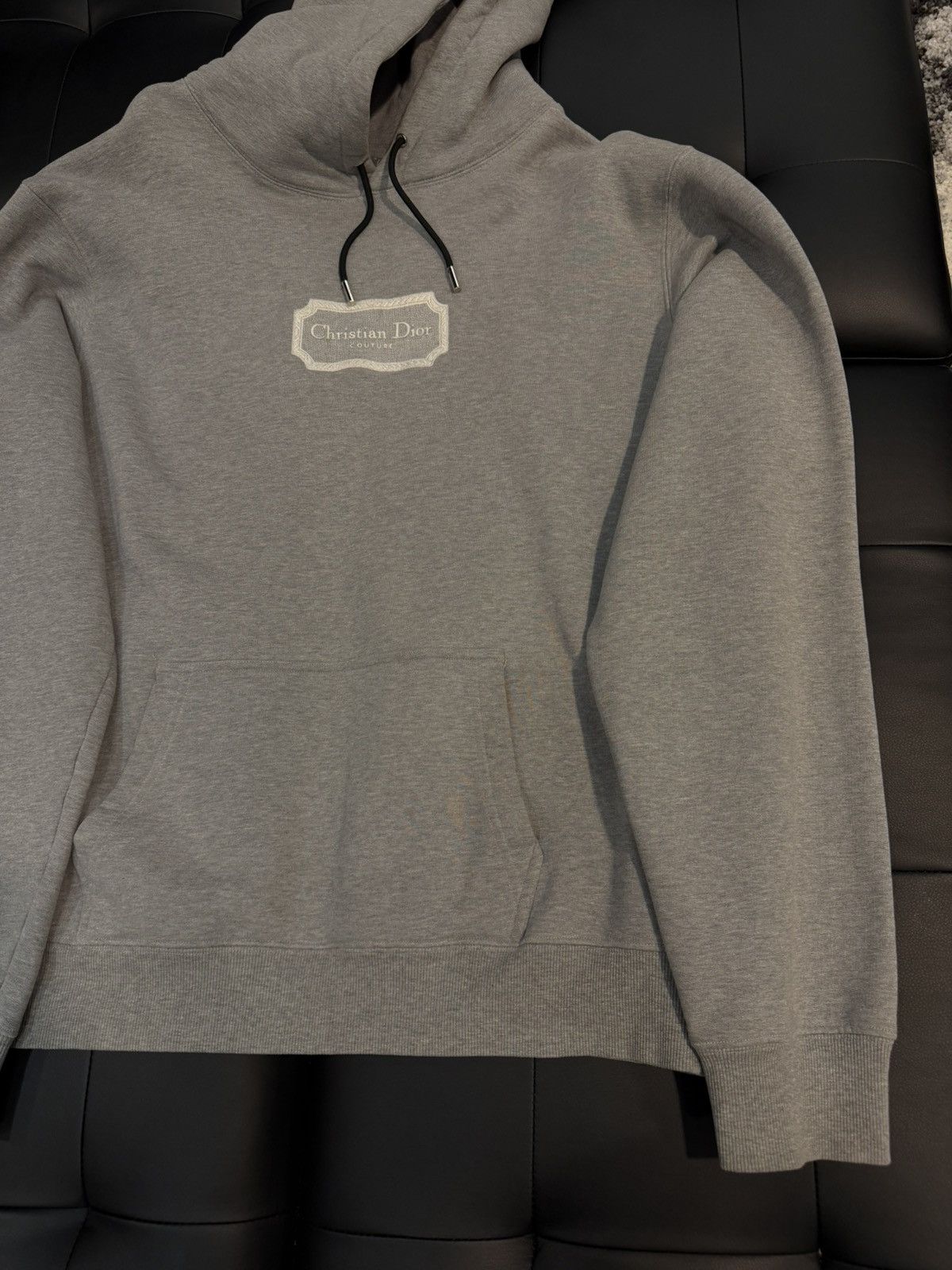 Dior Size L - Dior Couture Hooded Sweatshirt Grey Size US L / EU 52-54 / 3 - 3 Thumbnail