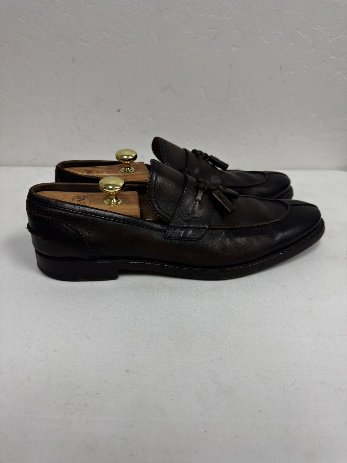 Gucci Gucci Made in Italy Leather Slip On Loafers Size 11.5 M Size US 12.5 / EU 45-46 - 4 Thumbnail