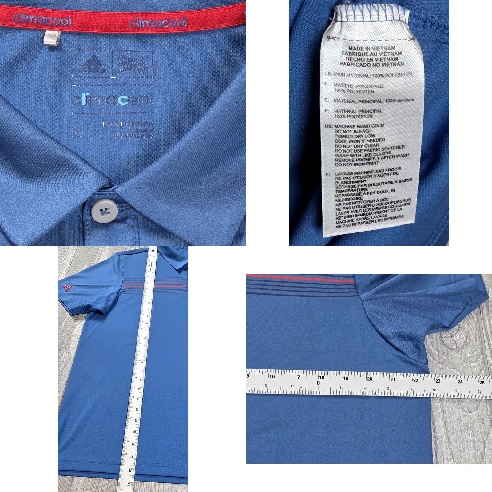 Adidas Adidas Performance Polo Golf Shirt Blue Mens L Short Sleeve Forsyth 1913 Club Polo Nike Shirt Size US L / EU 52-54 / 3 - 8 Thumbnail