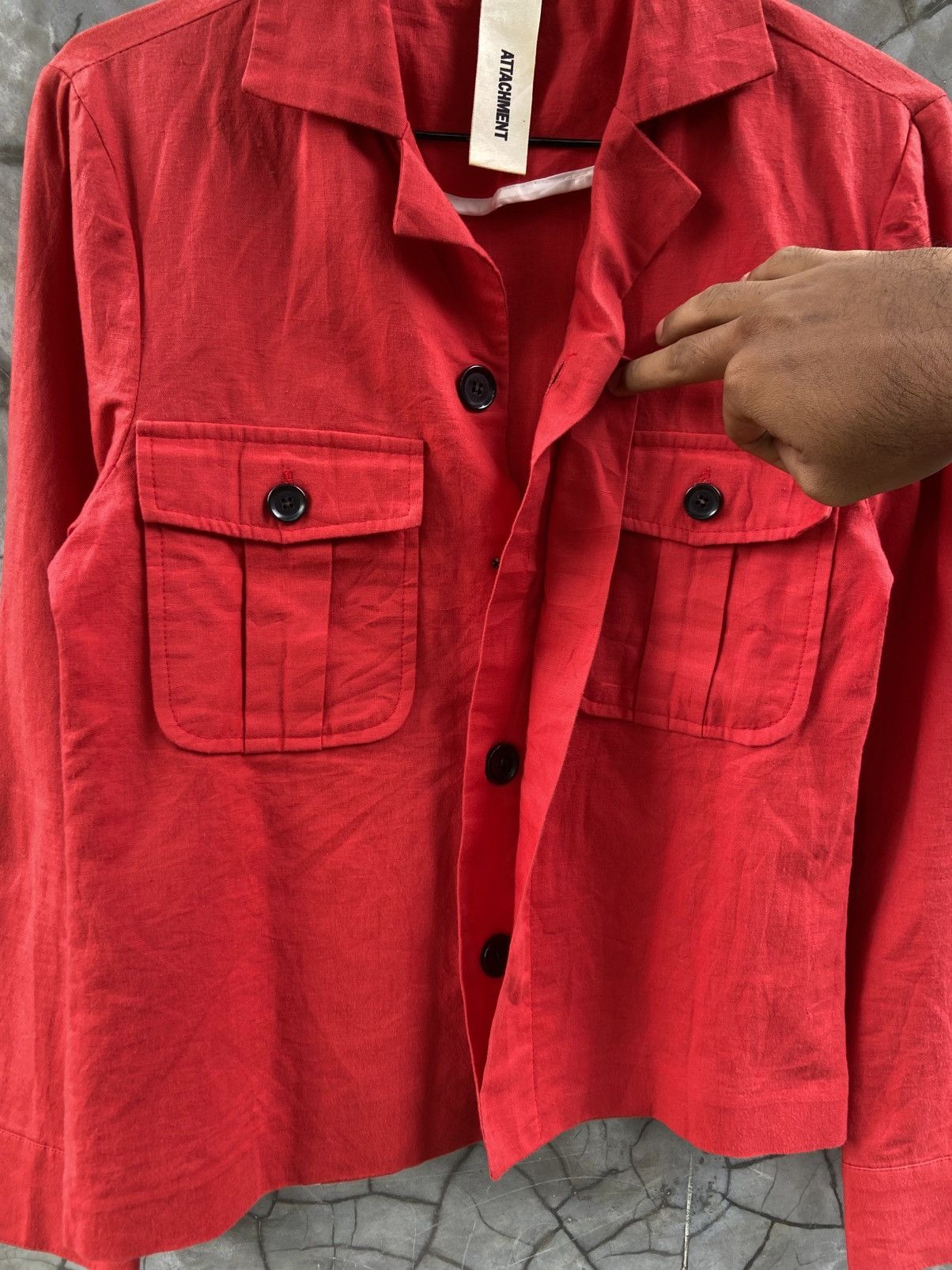 Isamu Katayama Backlash × Kazuyuki Kumagai Attachment × Maison MIHARA YASUHIRO Vintage Attachment Kazuyuki Kumagai Pocket Outer Shirts Size M / US 6-8 / IT 42-44 - 5 Thumbnail
