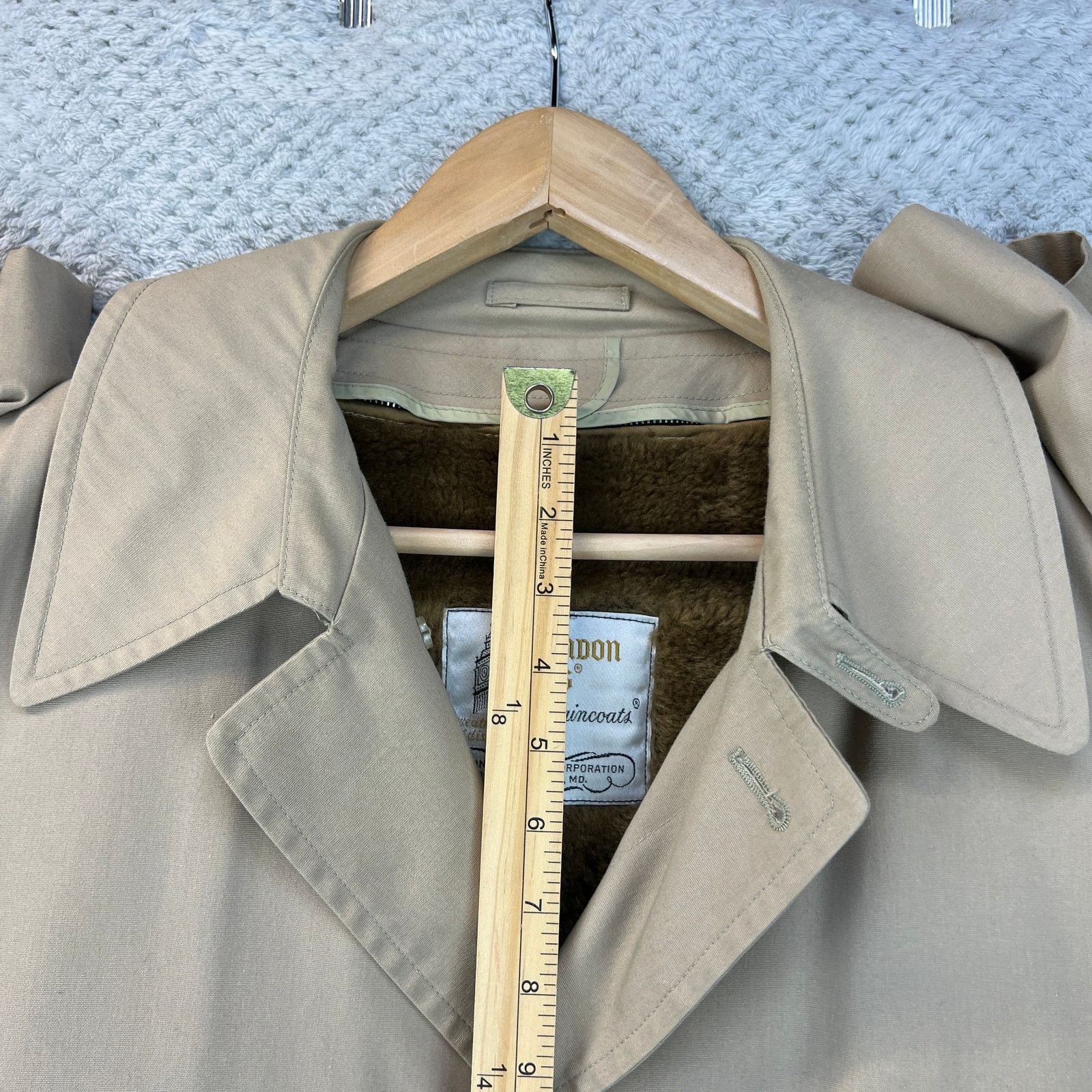London Fog Vintage London Fog Mens Maincoats Canvas Trench Coat 42R Size US XS / EU 42 / 0 - 14 Thumbnail