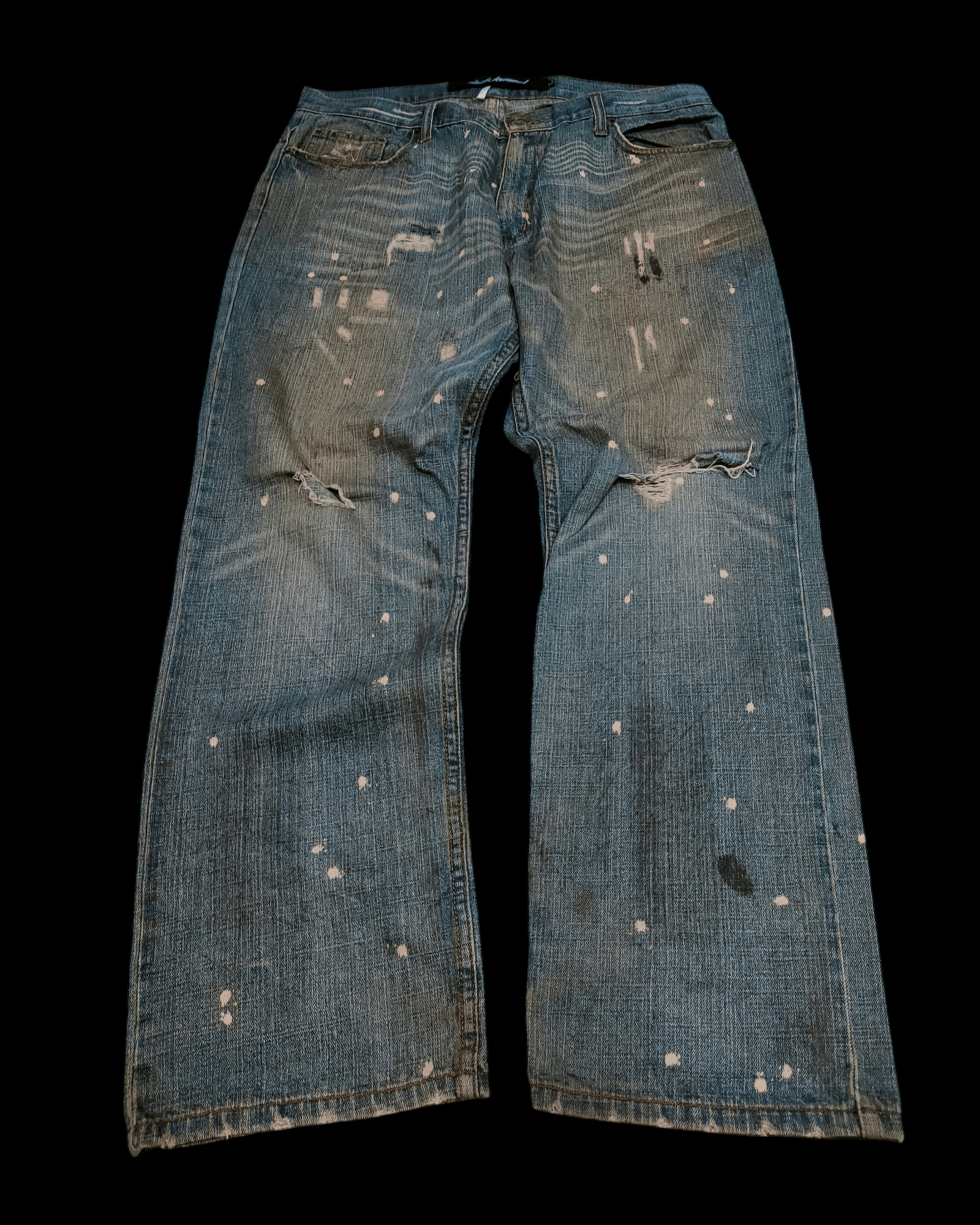 Japanese Brand 💥Flared Buckle Back Stick Around Loose Denim 💥 Size US 36 / EU 52 - 2 Thumbnail