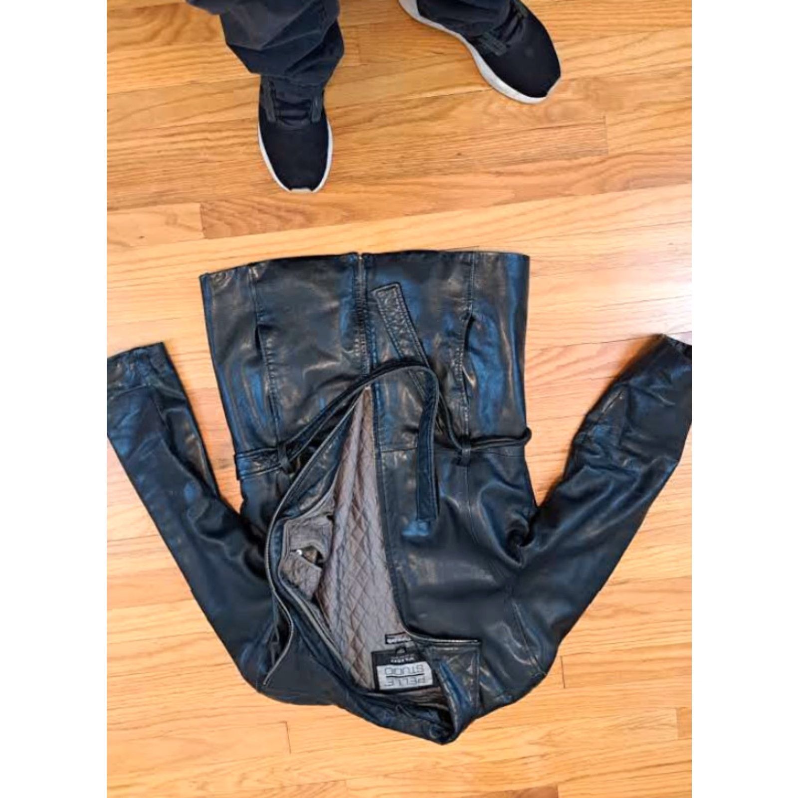 Vintage VINTAGE Pelle Studio Wilson Leather Jacket Belted Jacket Men LG Black Removable Thinsulate Liner Full Zip Front Pocket Size US L / EU 52-54 / 3 - 2 Thumbnail