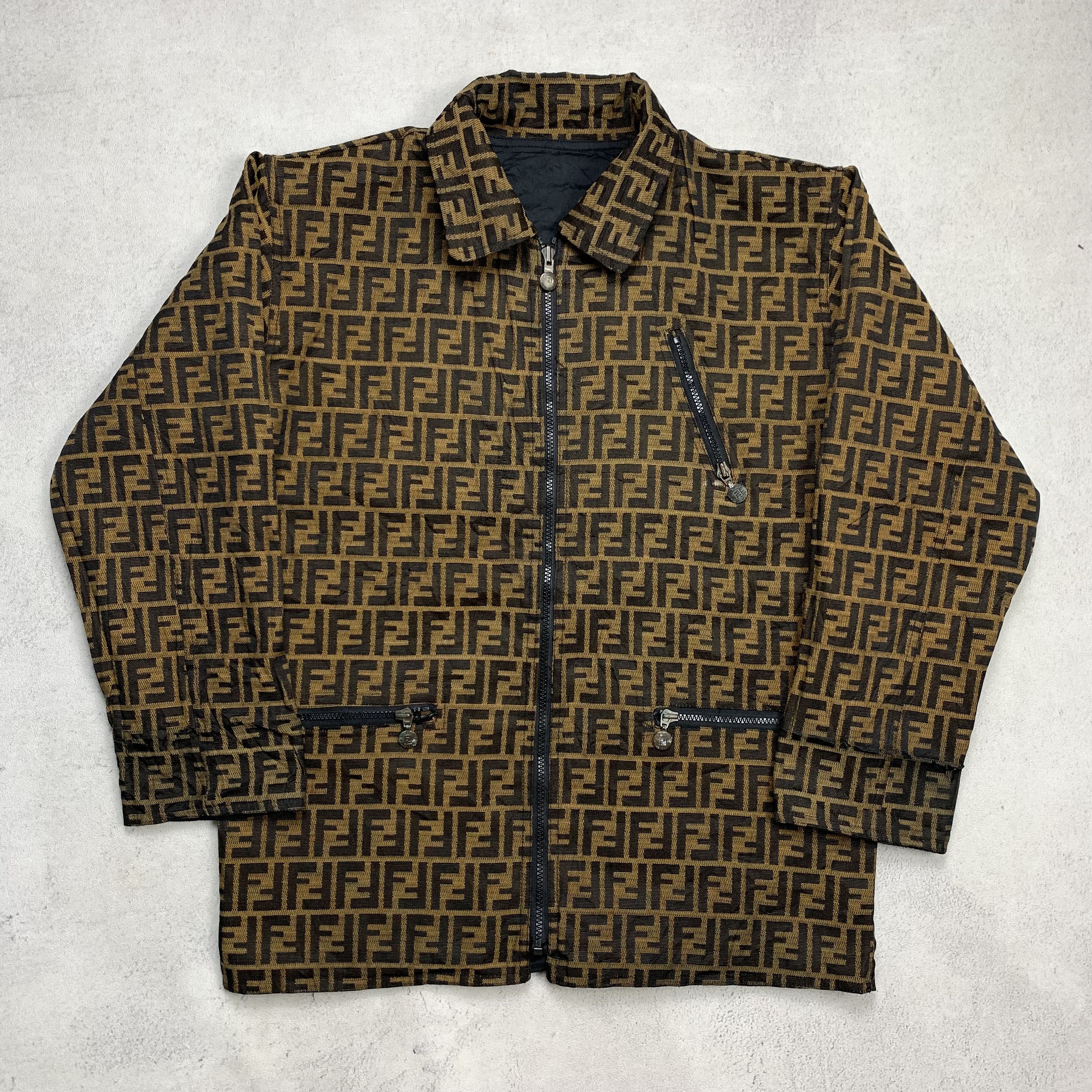 Fendi Vintage Fendi Zucca Monogram Jacket Reversible Size US M / EU 48-50 / 2 - 1 Thumbnail