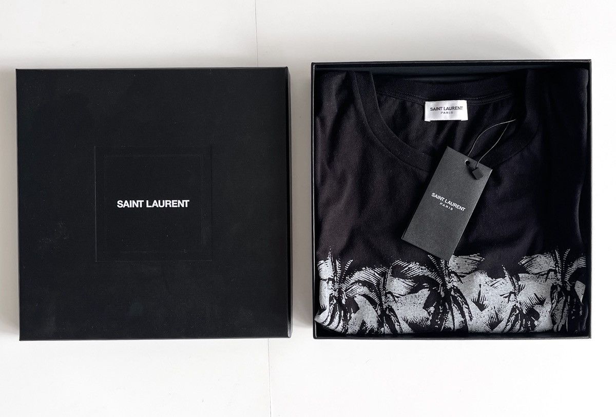 Yves Saint Laurent Saint Laurent palm trees t-shirt black Size M / US 6-8 / IT 42-44 - 2 Thumbnail