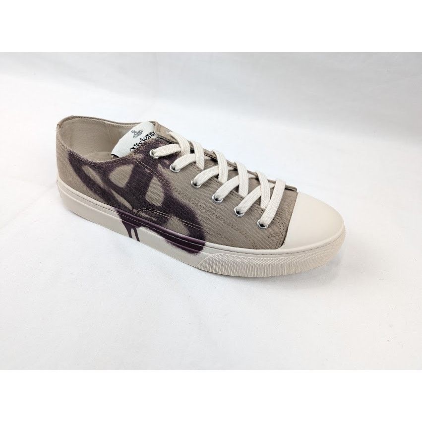 Vivienne Westwood o1rshd1 Plimsoll Low Top-Sneakers in Beige/Purple Size US 10 / EU 43 - 2 Thumbnail