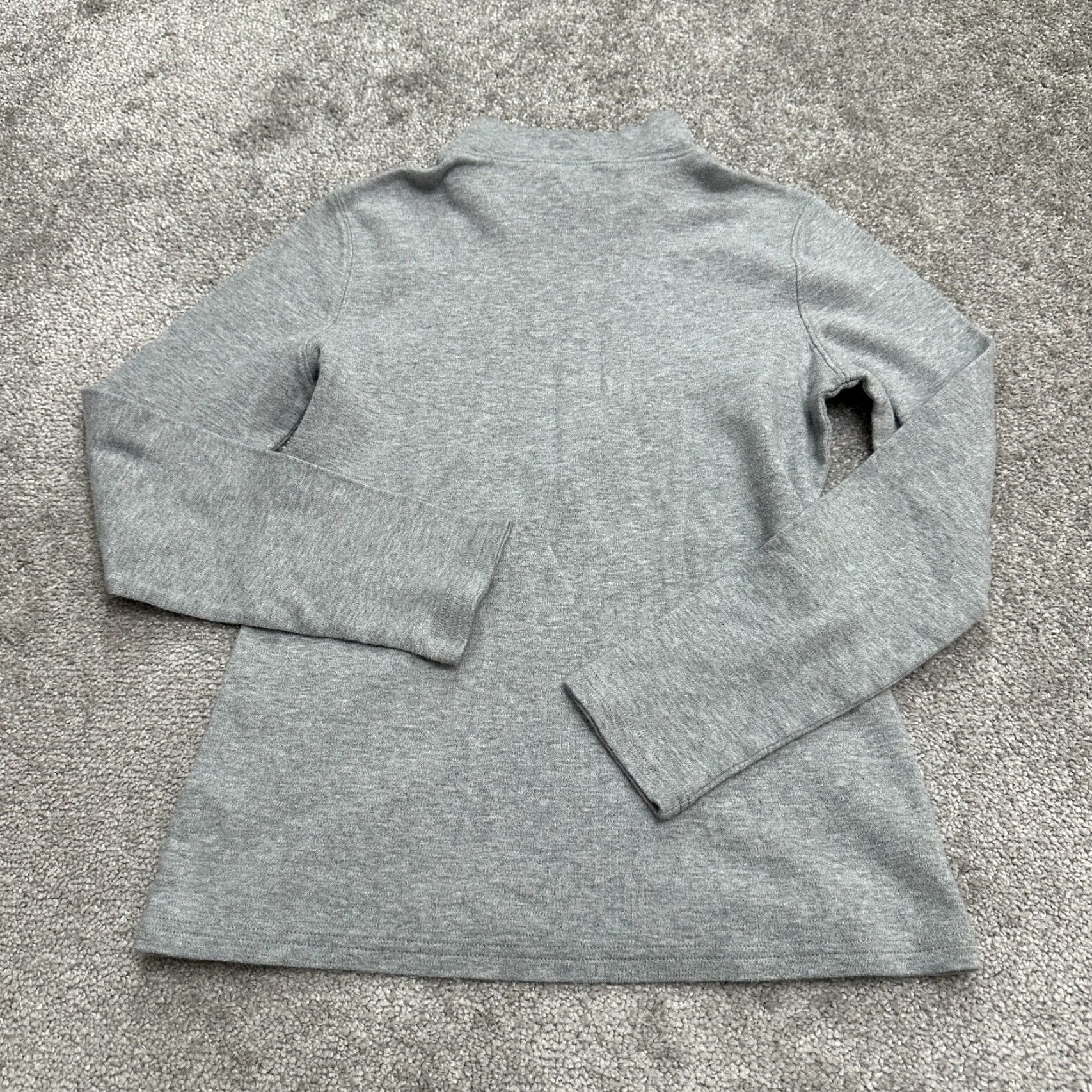 Charter Club Charter Club Gray Long Sleeve Mock Neck T-Shirt Womens Small Casual Cotton Top Size S / US 4 / IT 40 - 2 Thumbnail