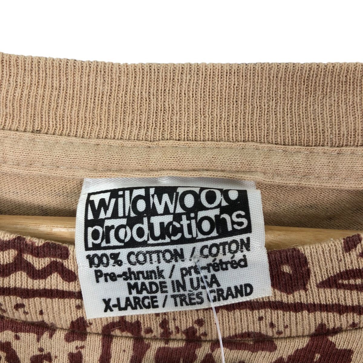 Vintage Vintage 90s Wildwood Productions All-Over Print T-shirt Size US XL / EU 56 / 4 - 4 Thumbnail