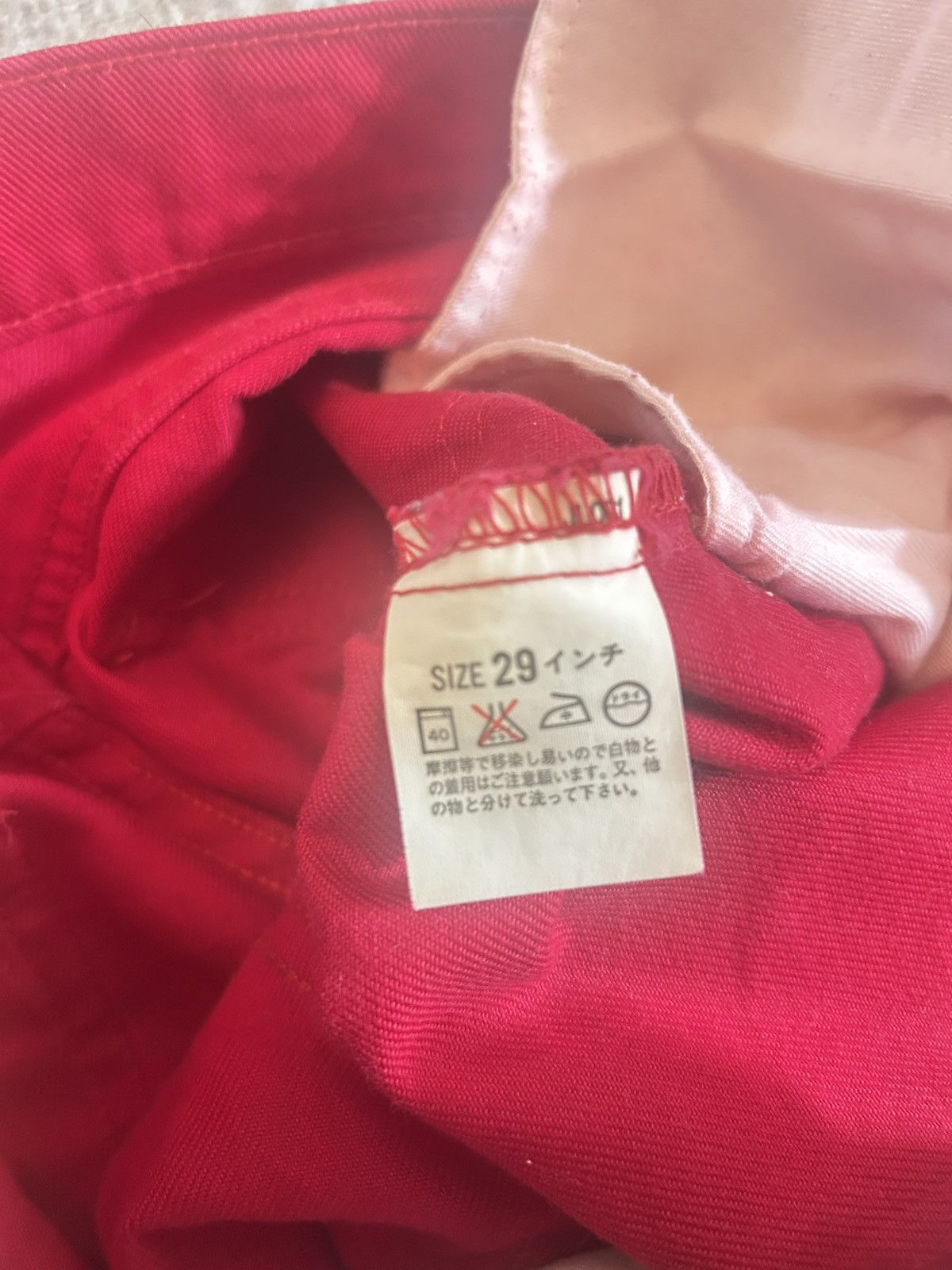 Levi's Made in Japan Red bootcut Levi’s jeans Size US 29 - 3 Thumbnail