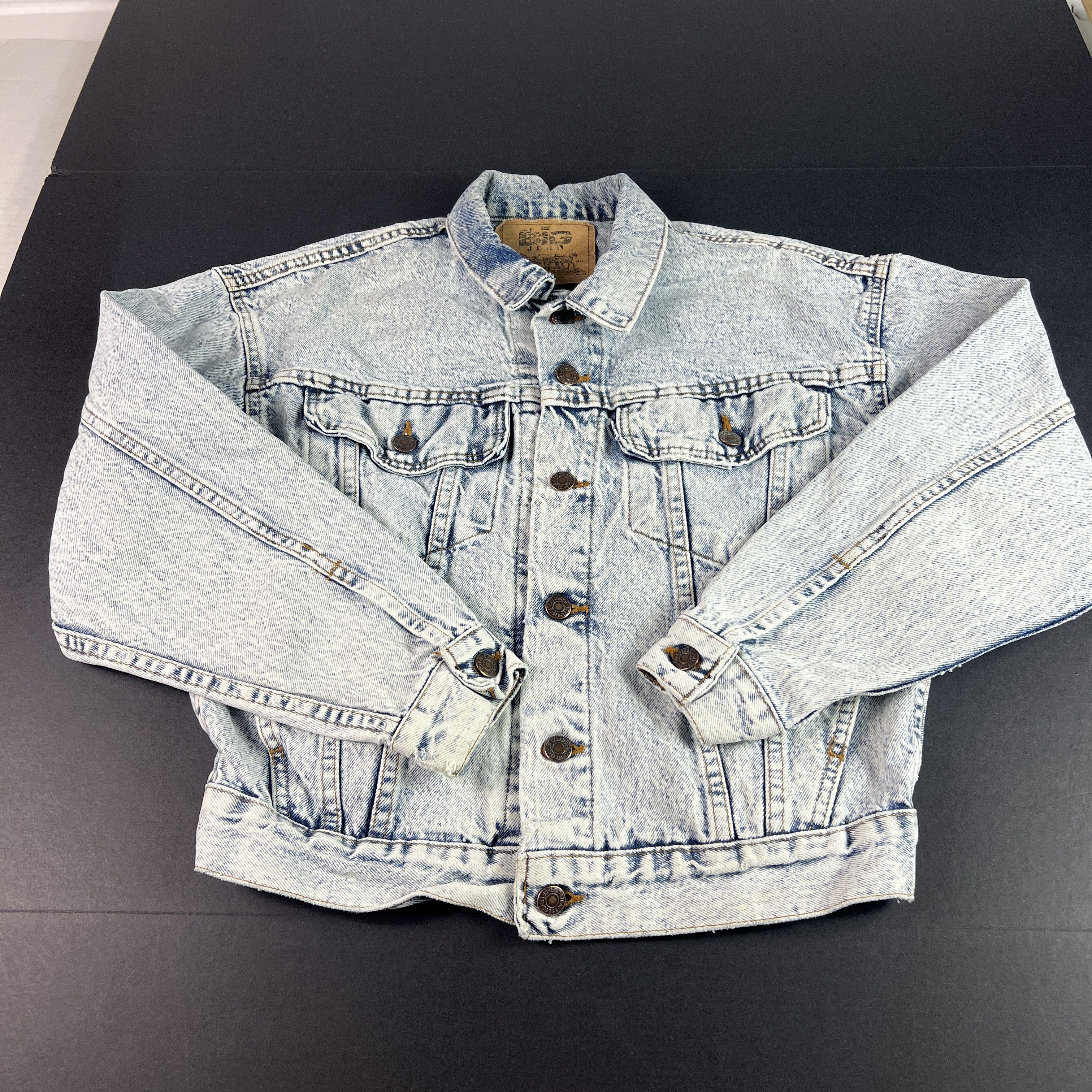 Levi's VTG Levi's Big Jean Jacket Faded Acid Wash Trucker USA Made Size L / US 10 / IT 46 - 1 Thumbnail
