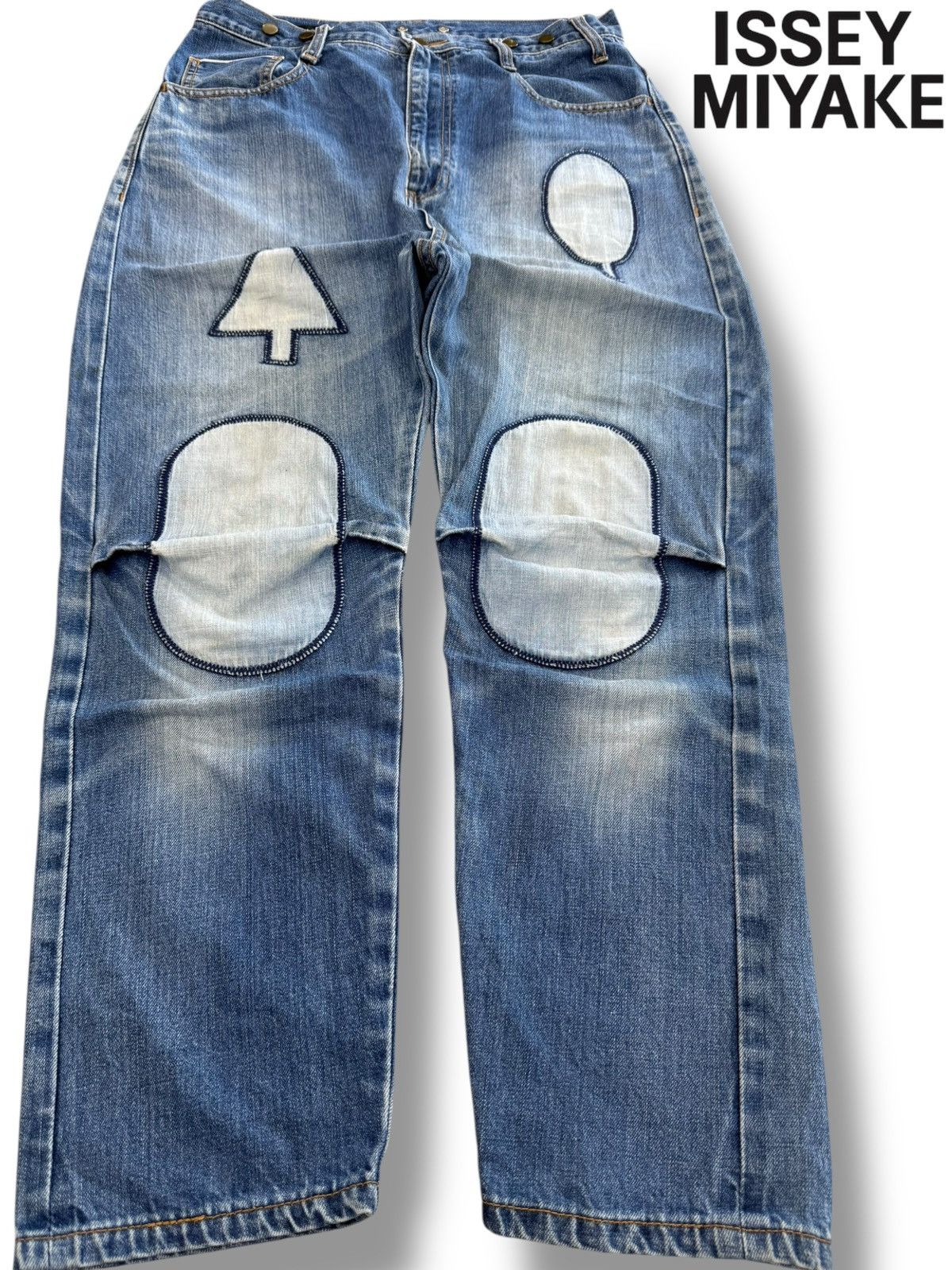 Issey Miyake Issey Miyake x Net-net 90’s Patchwork Style Denim Jeans Size US 29 - 1 Thumbnail