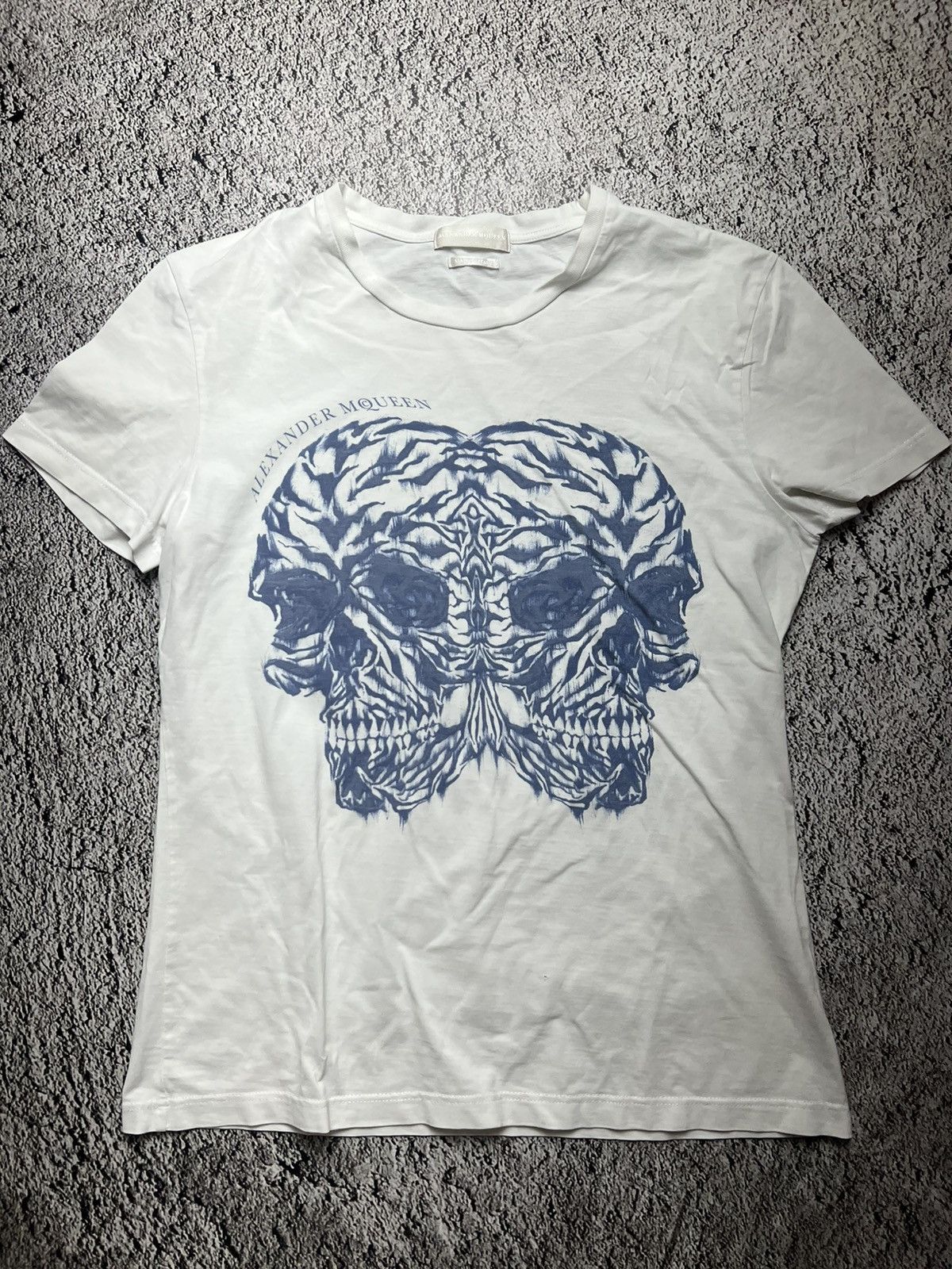 RRP 520$ Alexander McQueen double skull vintage t shirt