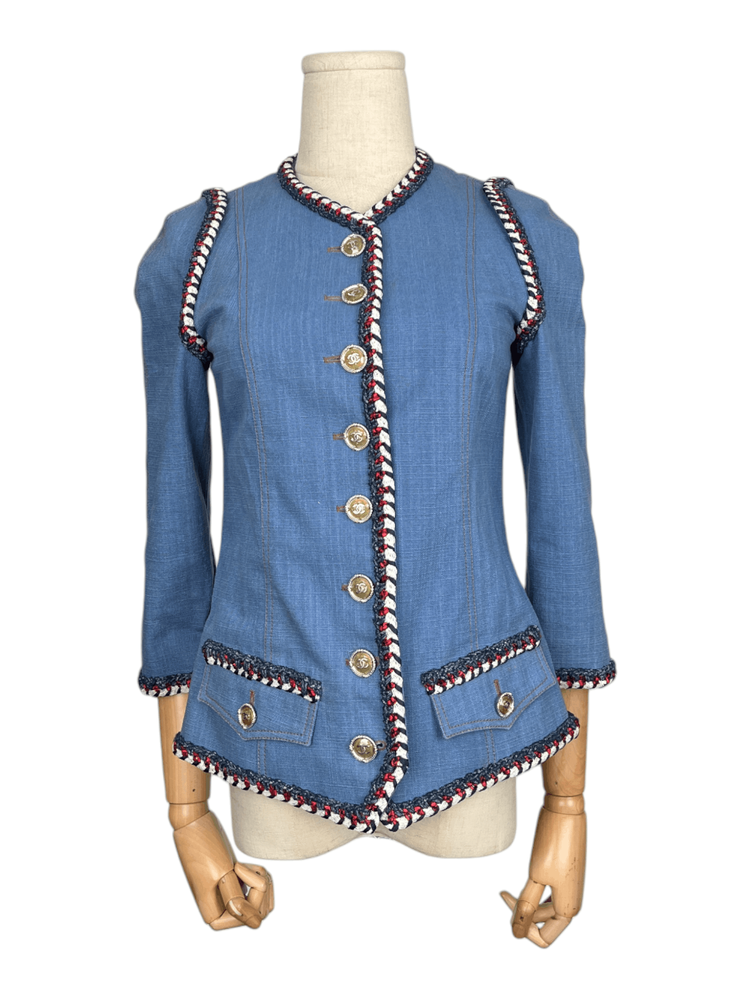 Chanel Chanel Blue Resort Collection 2013 Denim Jacket Size XS / US 0-2 / IT 36-38 - 1 Thumbnail