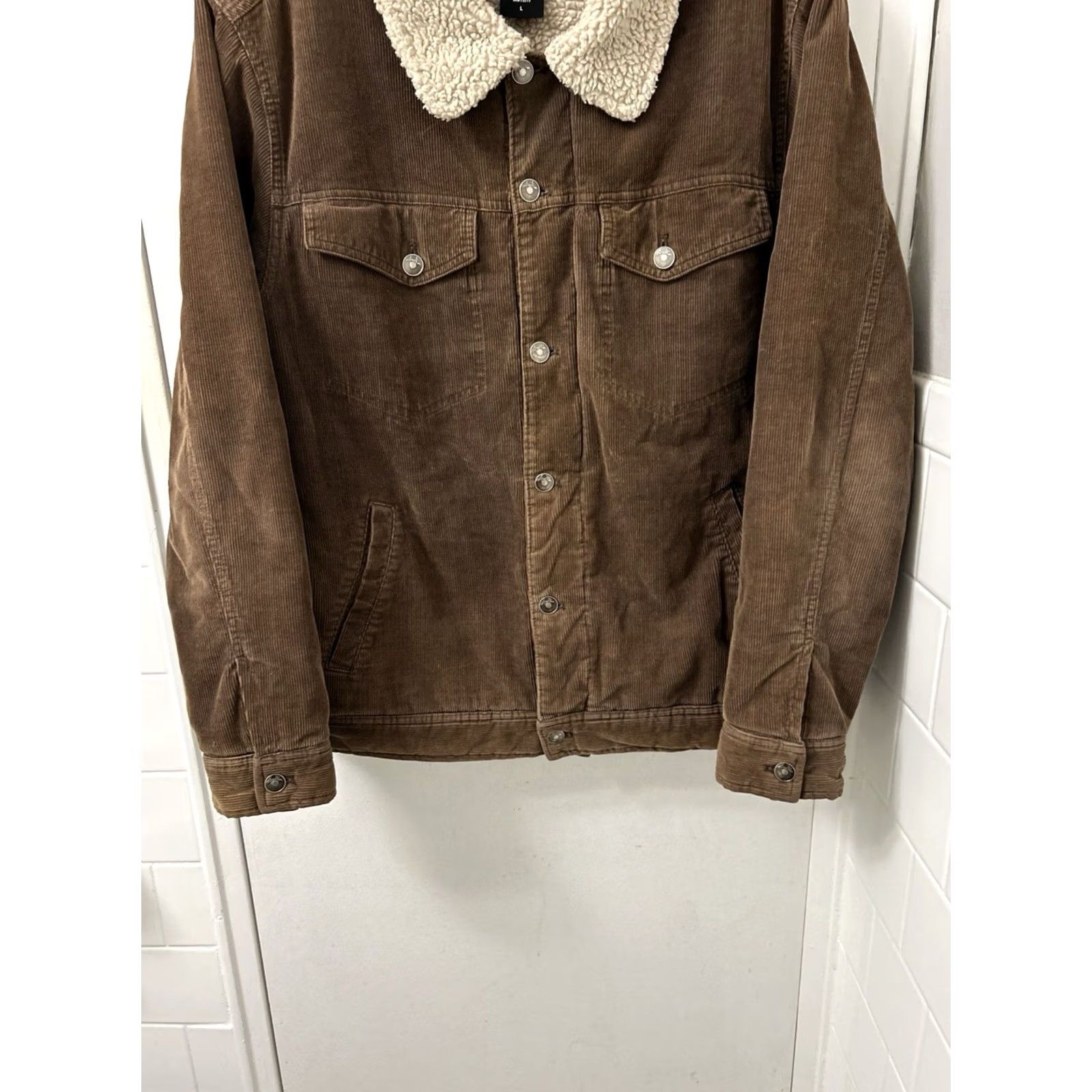 Vintage VTG Tony Hawk Corduroy Trucker Jacket Mens Large Brown Sherpa Lined Skater Jacket Size US L / EU 52-54 / 3 - 3 Thumbnail