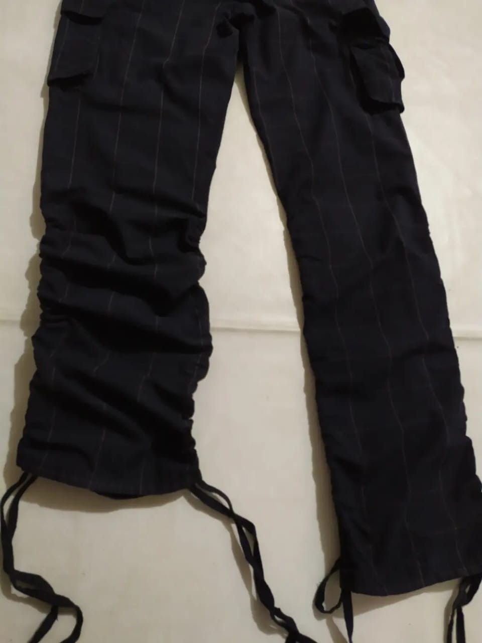 Other Unknown Japanese Black Check Cargo Wrinkle Style Pants Size US 29 - 8 Thumbnail