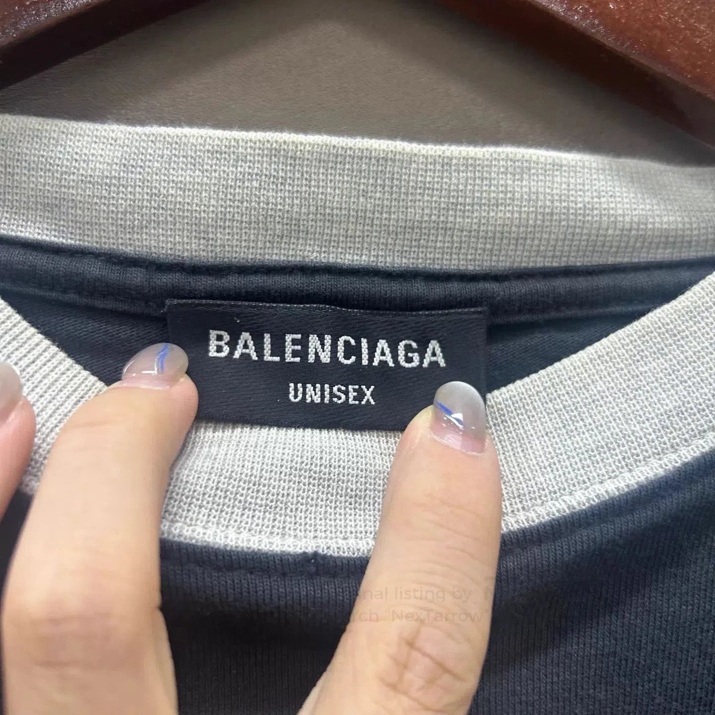 Balenciaga Black & Gray Long Sleeve Contrast T-Shirt. Size US M / EU 48-50 / 2 - 3 Thumbnail