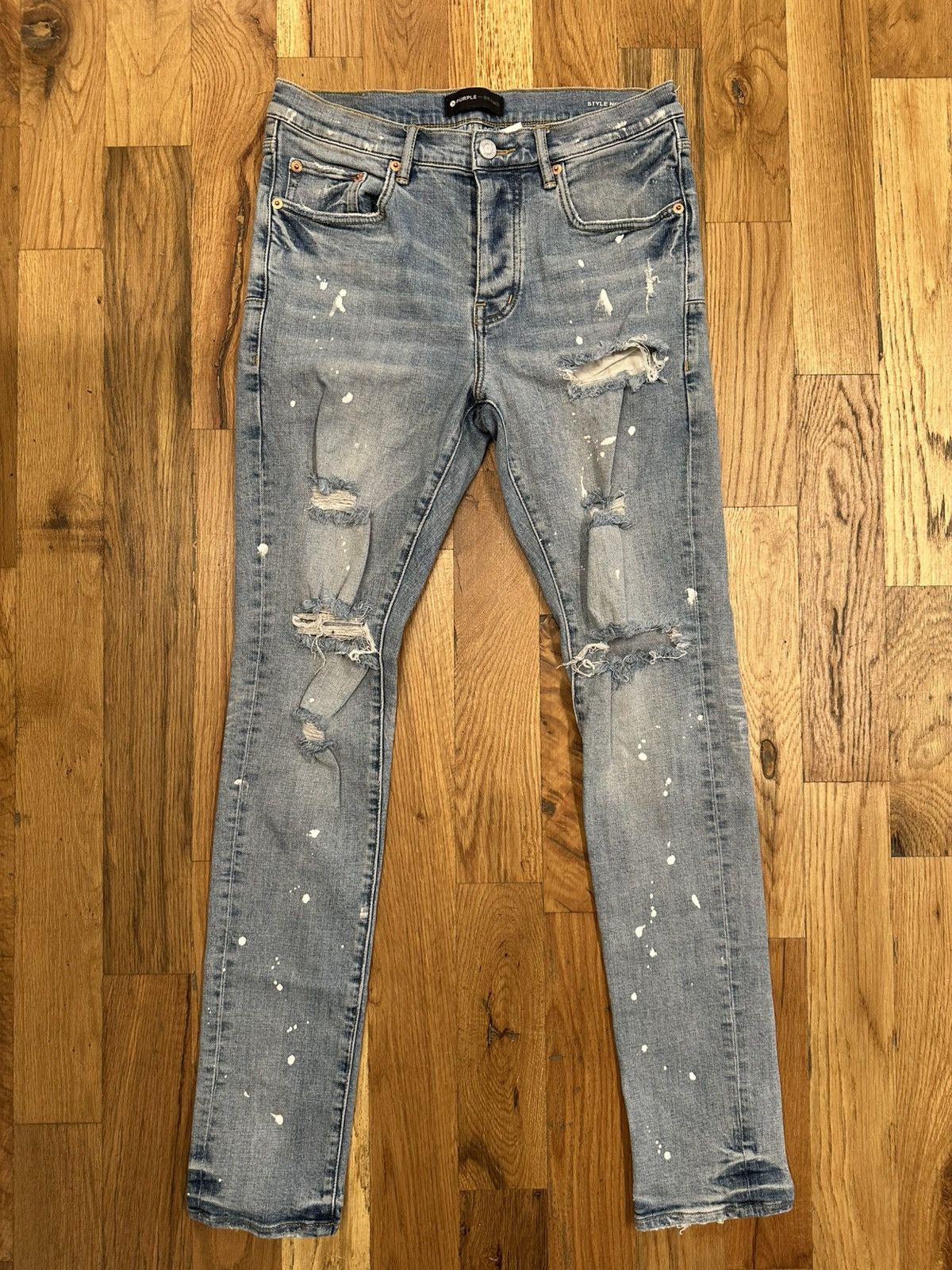 Purple Brand Purple Brand Distressed Blue Denim Jeans Size 31 Size US 31 - 1 Thumbnail