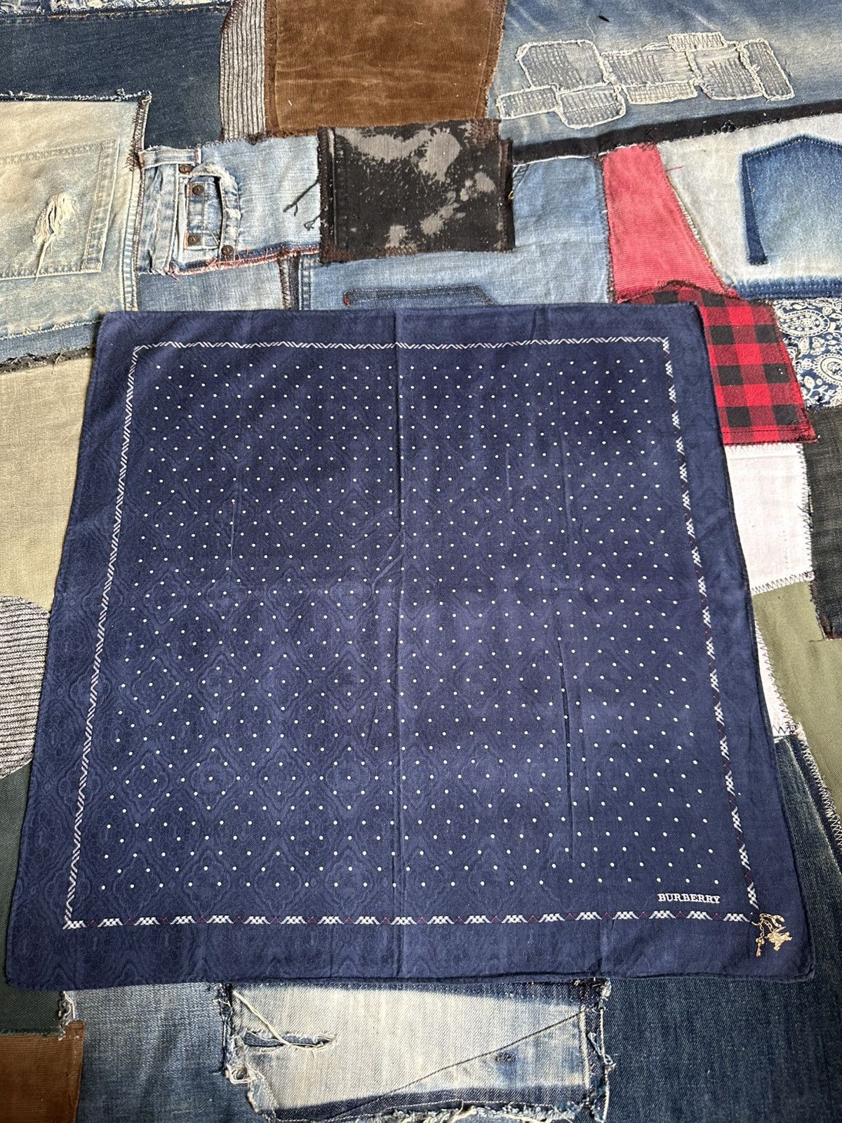 Vintage Vintage Burberry Handkerchief/ Neckerchief/ Bandana Size ONE SIZE - 15 Thumbnail