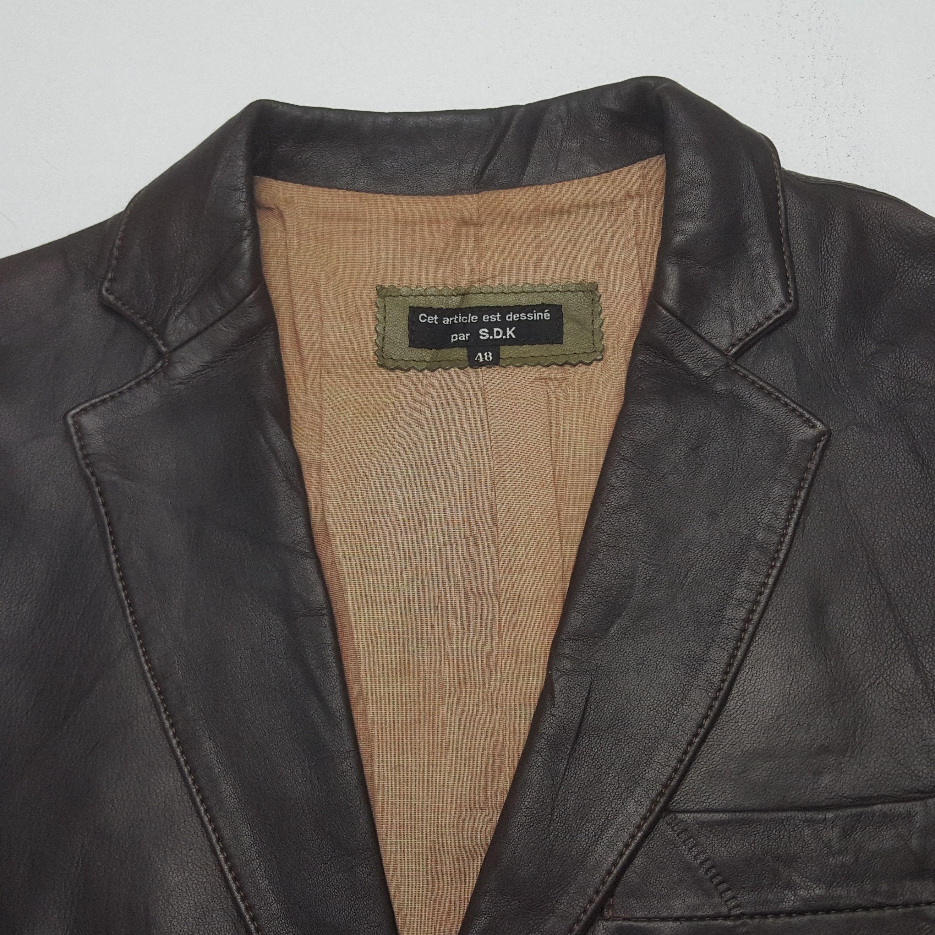 Other Vintage Studio Design K. Leather Blazer Jacket Size US S / EU 44-46 / 1 - 4 Thumbnail
