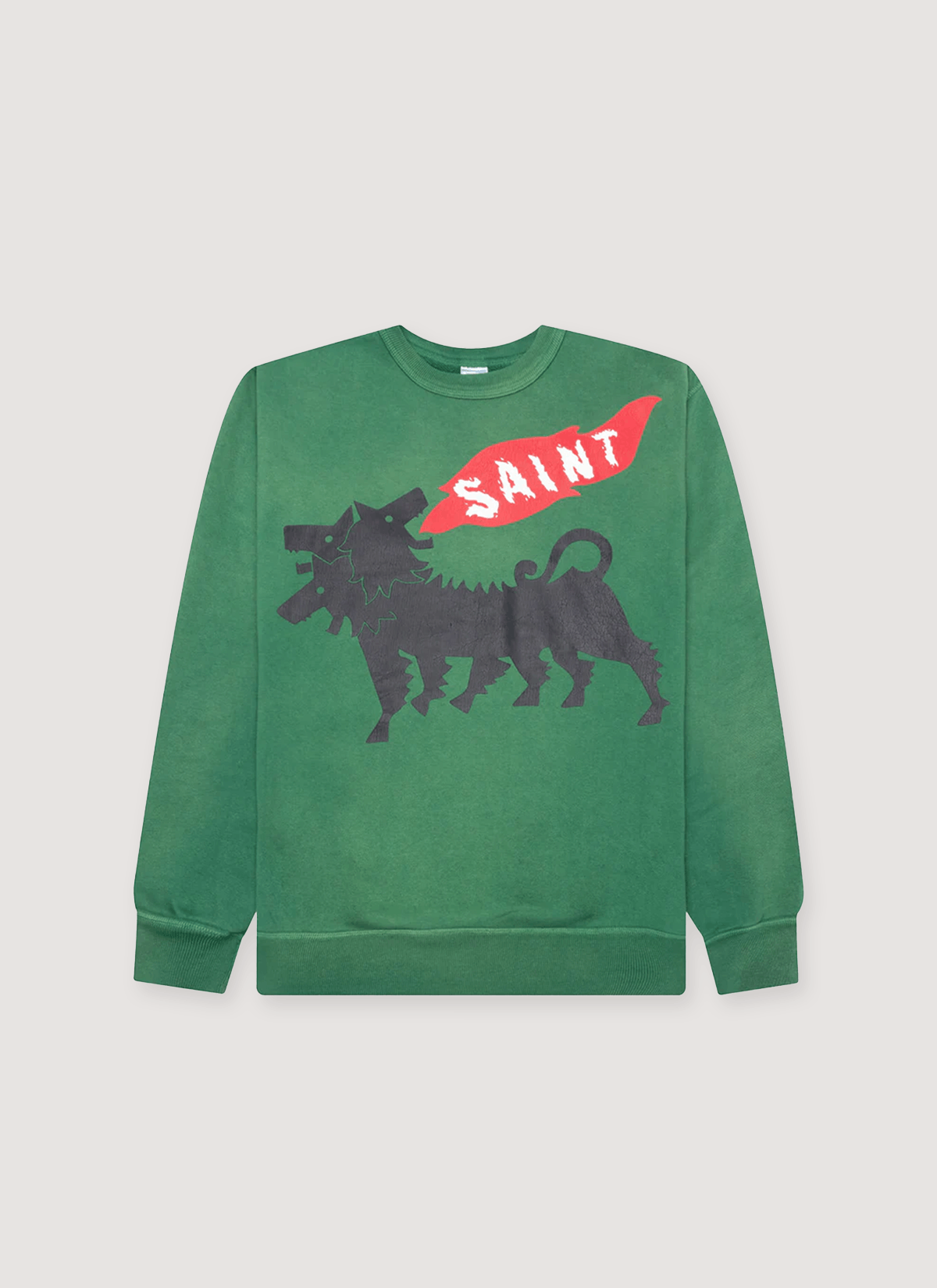 Saint Michael Cerberus Crewneck Sweater Green Size US L / EU 52-54 / 3 - 1 Thumbnail